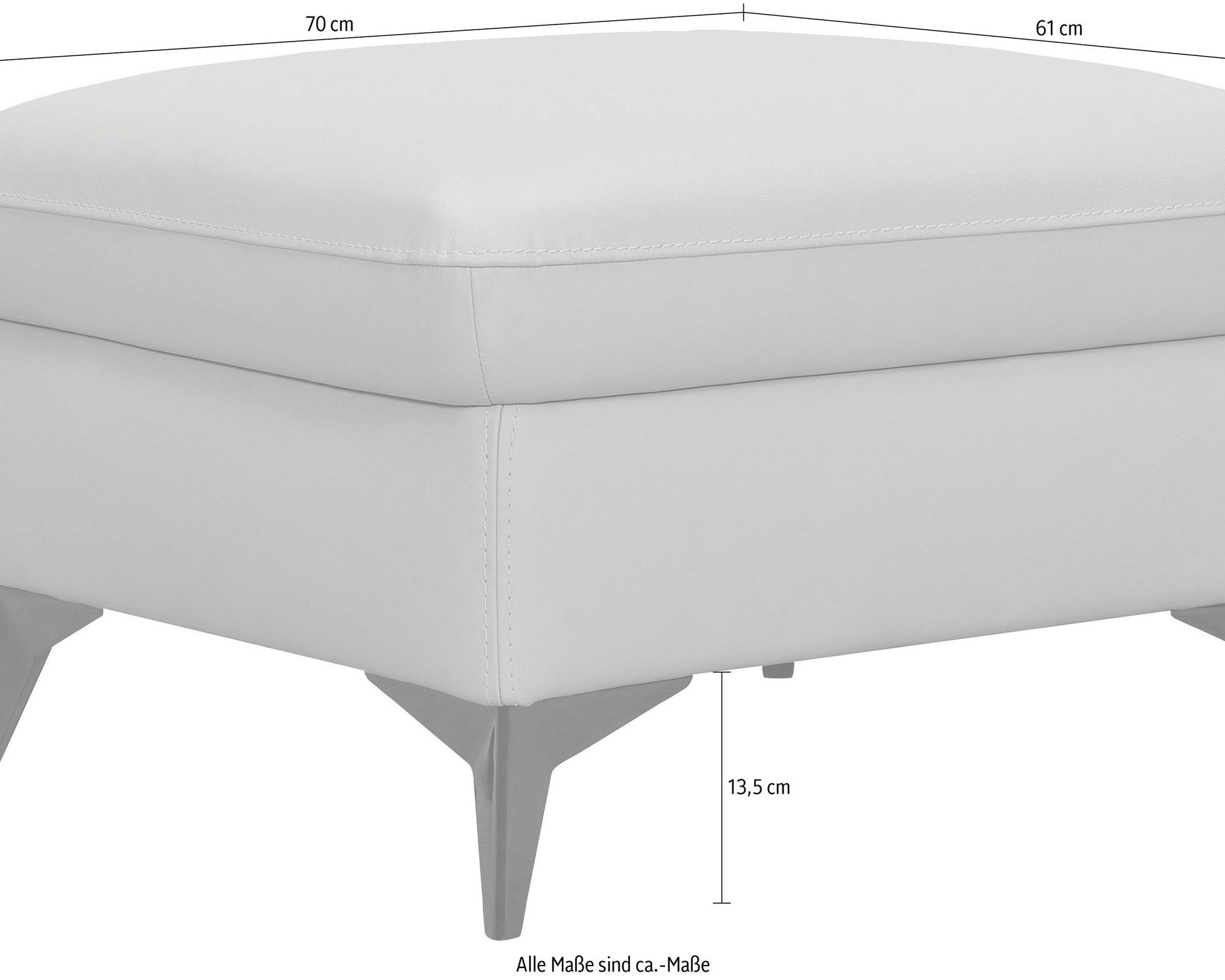 Taburet Theron 61 cm, imitație de piele, picioare metalice Arboteca