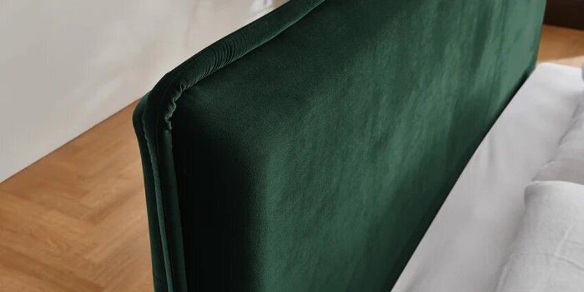 Pat Tapitat Nice, cu Lada Rabatabil, Velur-Verde-Smarald, Prestigehome.ro, Prestige, #Color_swing-verde