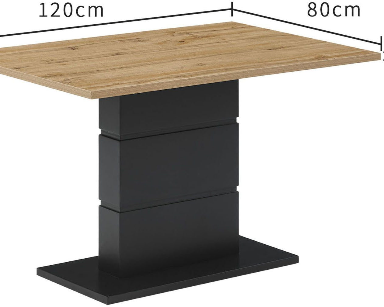 Set colțar bucătărie Geranium, masă și 2 scaune, 180×141×80,5 cm ,dreapta Arboteca