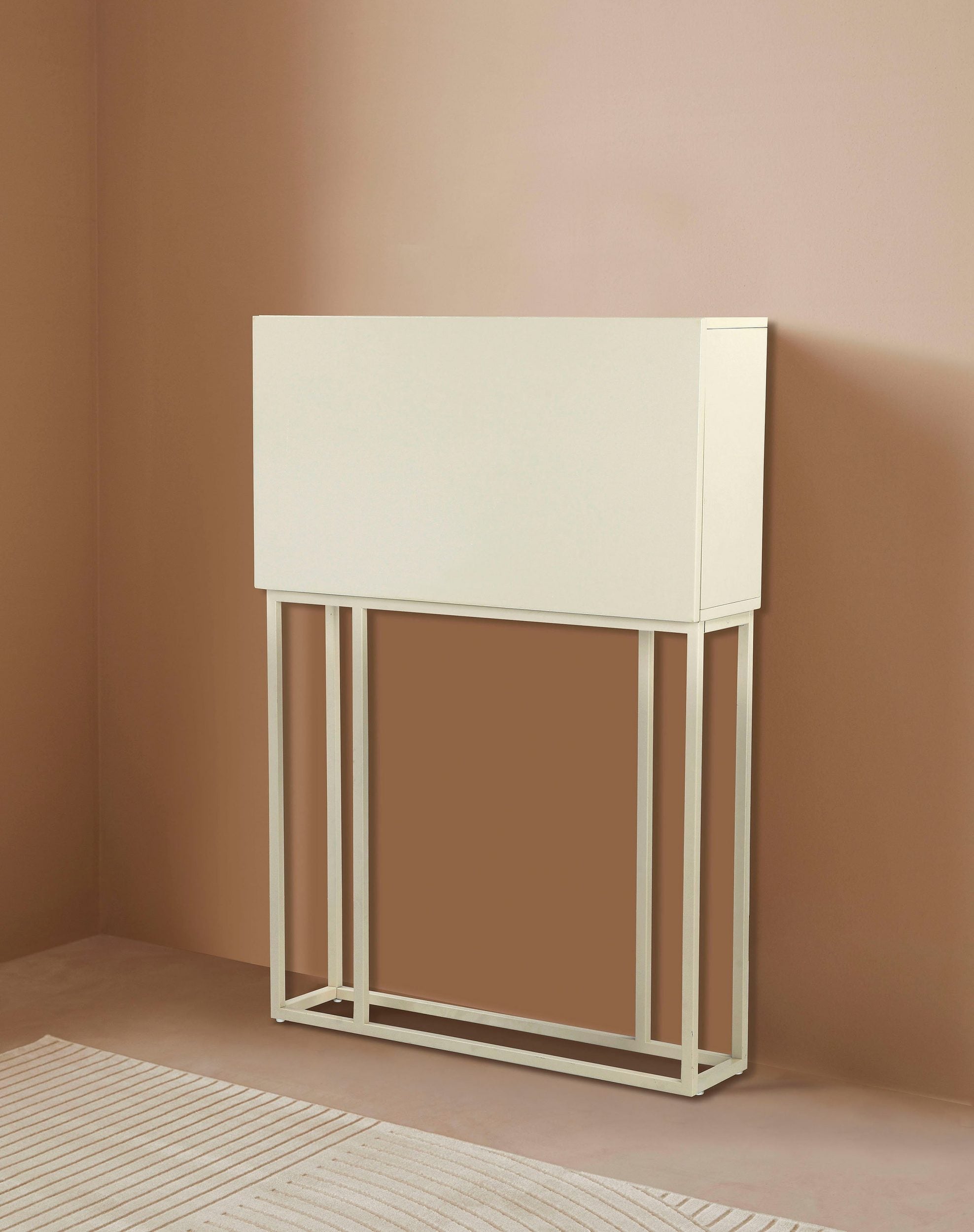 Birou inalt Ranya, creme, 80 cm latime Arboteca