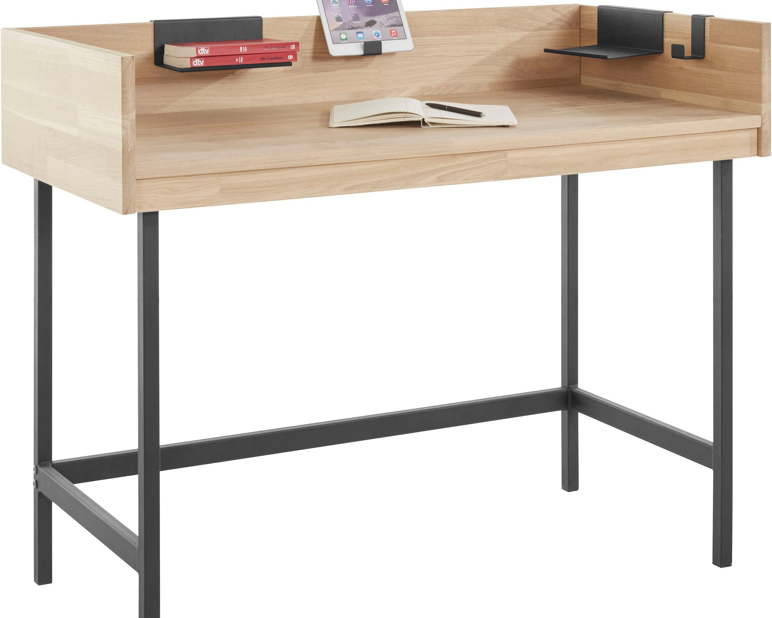 Birou din lemn masiv de stejar Jannete, 114 cm Arboteca