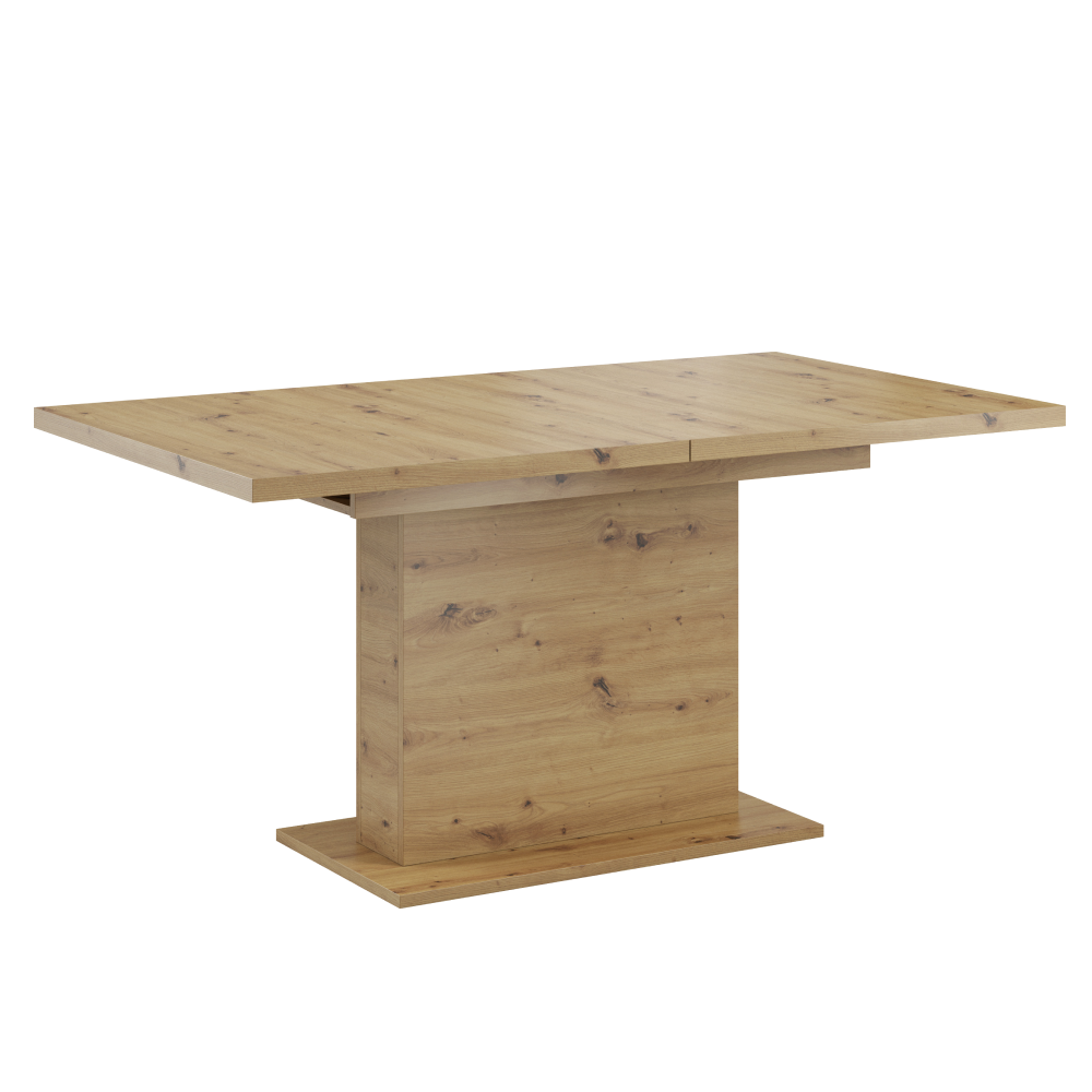 Masă de sufragerie extensibilă, stejar artisan, 160-200x90 cm, BOBA Kondela