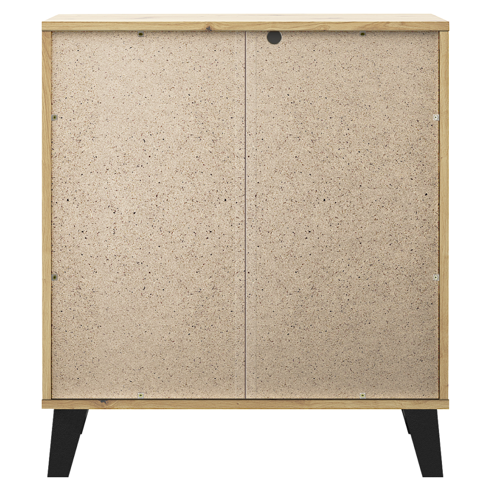 Comodă cu 3 sertare BOGAN NEW, stejar artisan, fără mânere, 70 cm Kondela