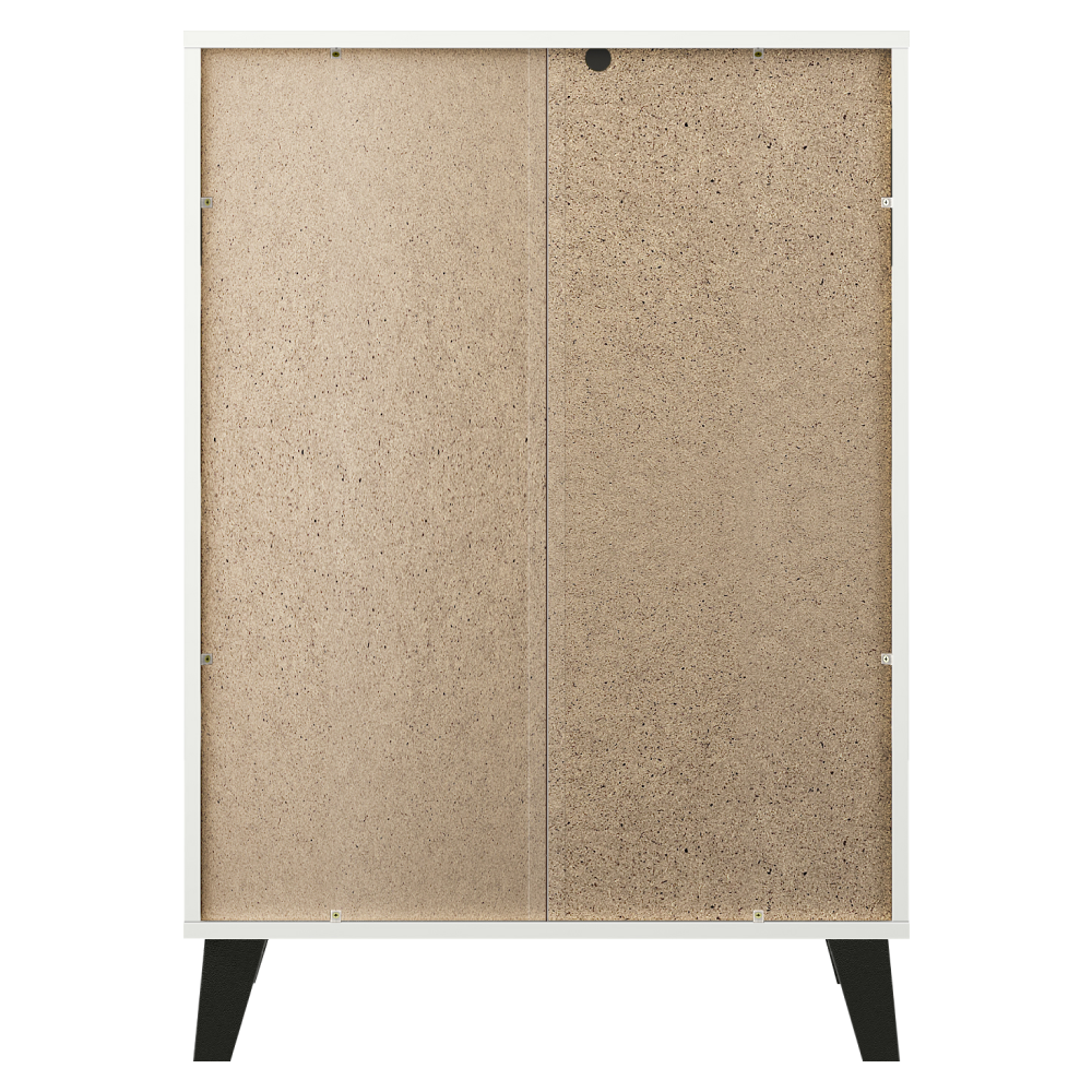 Comodă cu 4 sertare BOGAN NEW, albă, design fără mânere, 70 cm Kondela