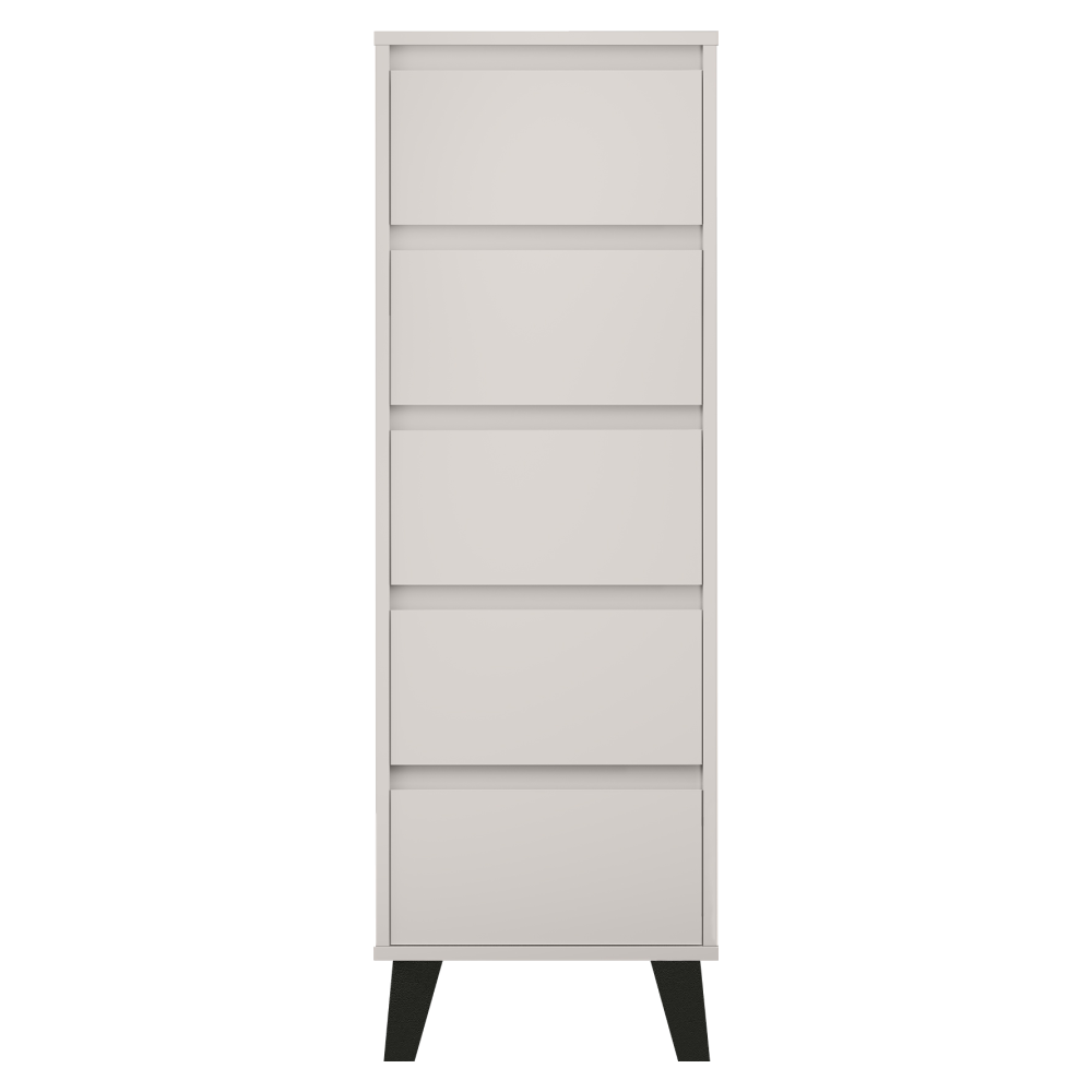 Comodă îngustă cu 5 sertare BOGAN NEW, cașmir, fără mânere, 40 cm Kondela