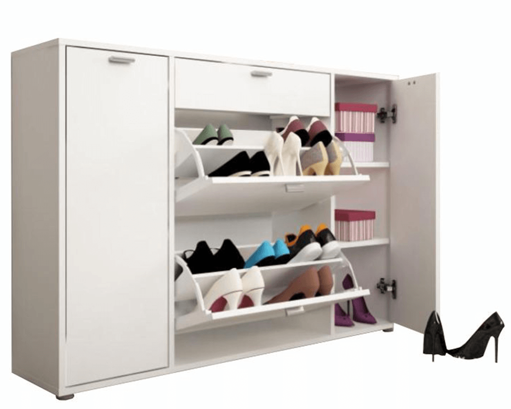 Pantofar ARBOIS, alb, 120x28x85 cm Kondela