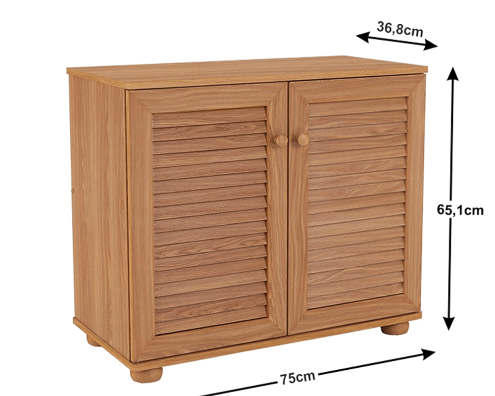 Pantofar, MDF laminat, natural, FP 01, 75x36.8x65.1 cm Kondela