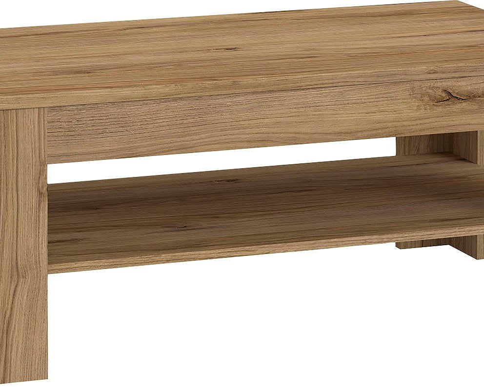 Masuță de cafea PAL Forte, cu raft, aspect lemn, 110x60x45,5 cm Arboteca