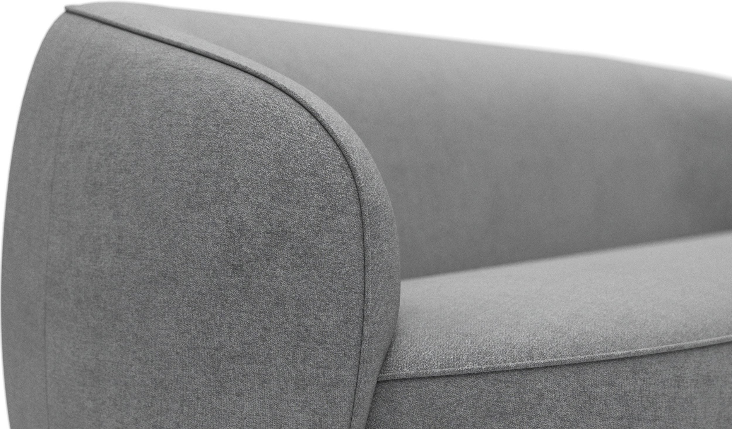 Canapea Effie , Forma Rotunjita, Gri, 215 cm latime Arboteca