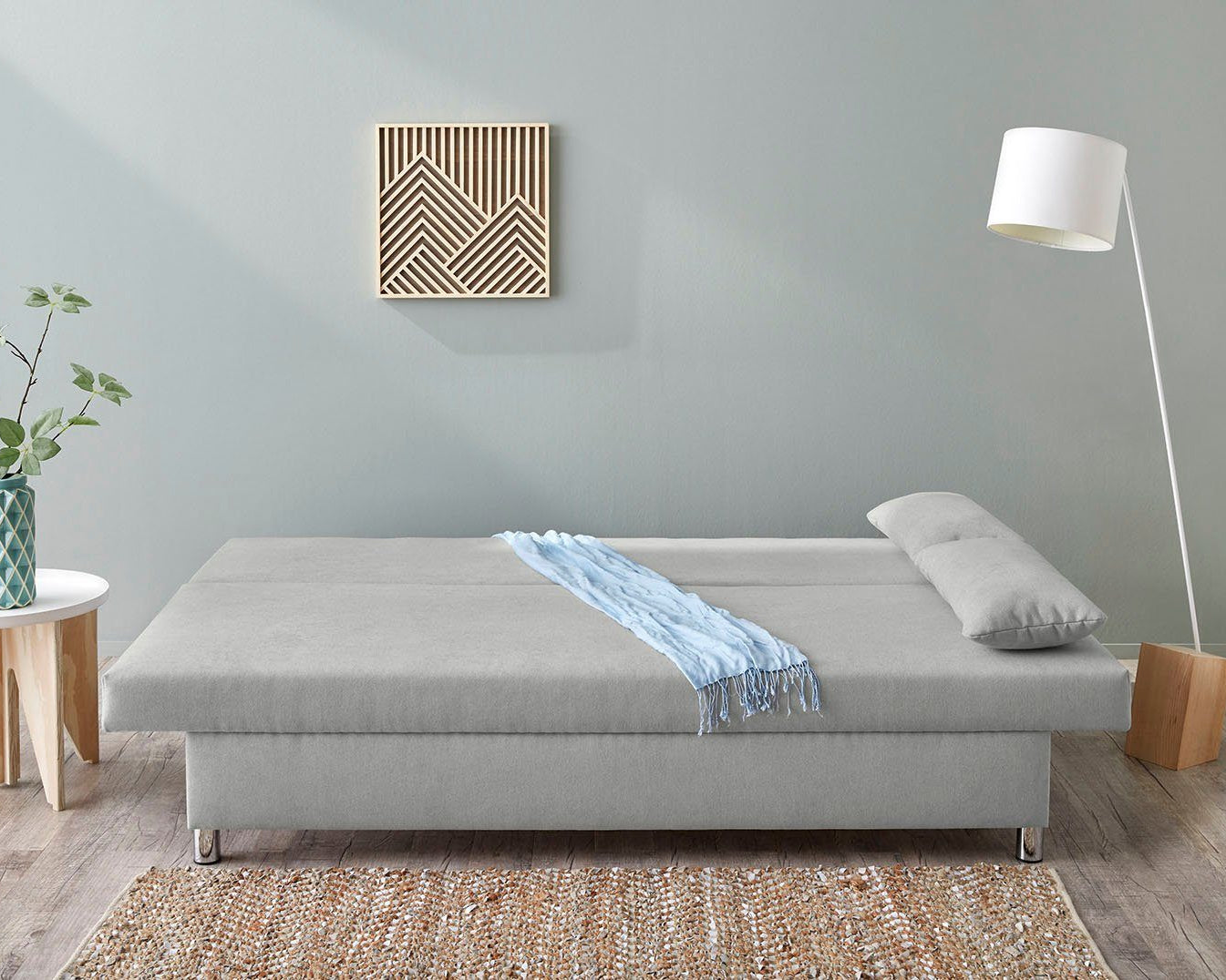 Canapea Extensibila Jordan , lada depozitare ,Gri Deschis , 191 cm latime Arboteca