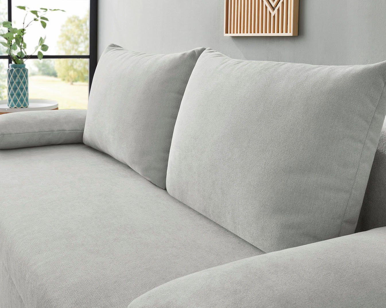 Canapea Extensibila Jordan , lada depozitare ,Gri Deschis , 191 cm latime Arboteca