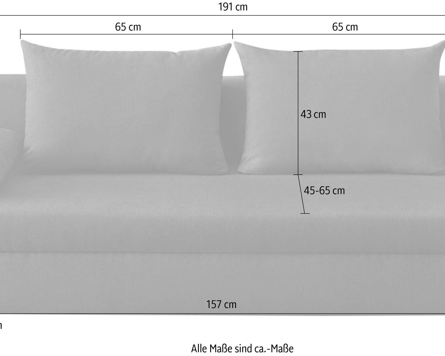 Canapea Extensibila Jordan , lada depozitare ,Gri Deschis , 191 cm latime Arboteca