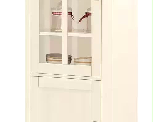 Vitrina Milano, lemn masiv, Natur, 199 cm inaltime Arboteca