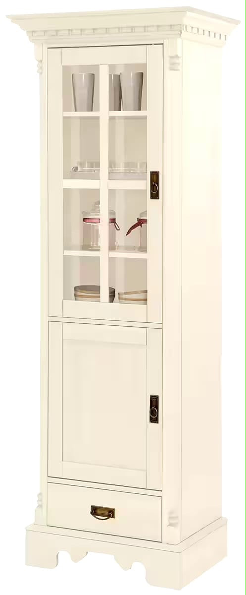 Vitrina Milano, lemn masiv, Natur, 199 cm inaltime Arboteca