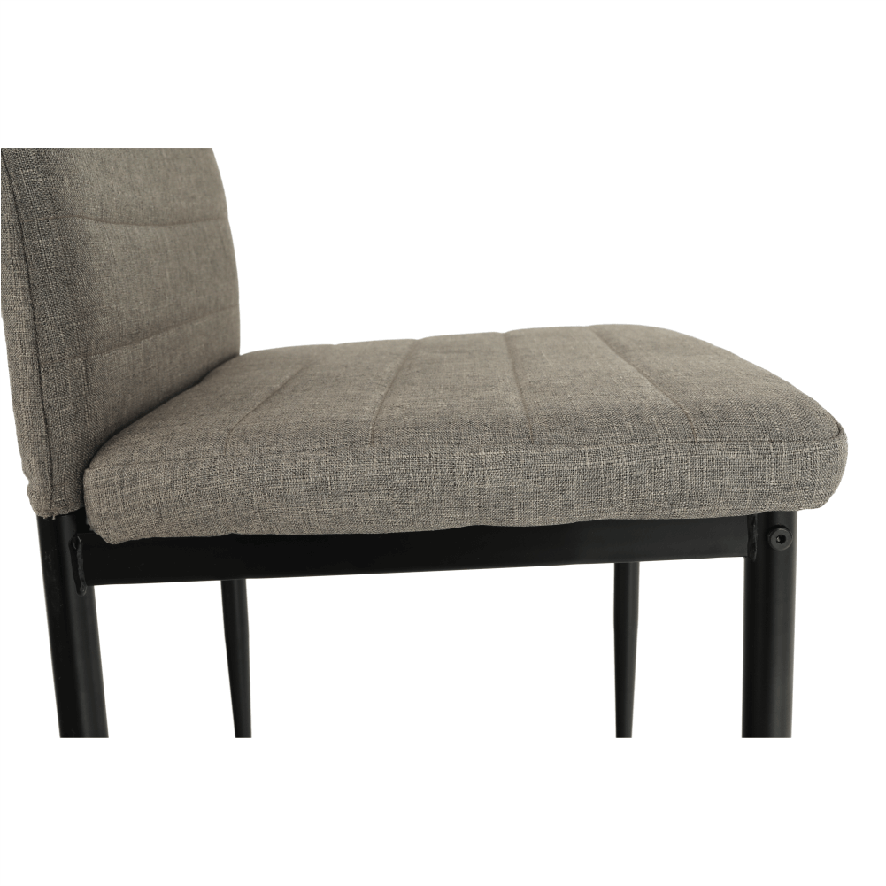 Scaun SAPRI, textil maro/metal negru, 41x49x96 cm Kondela