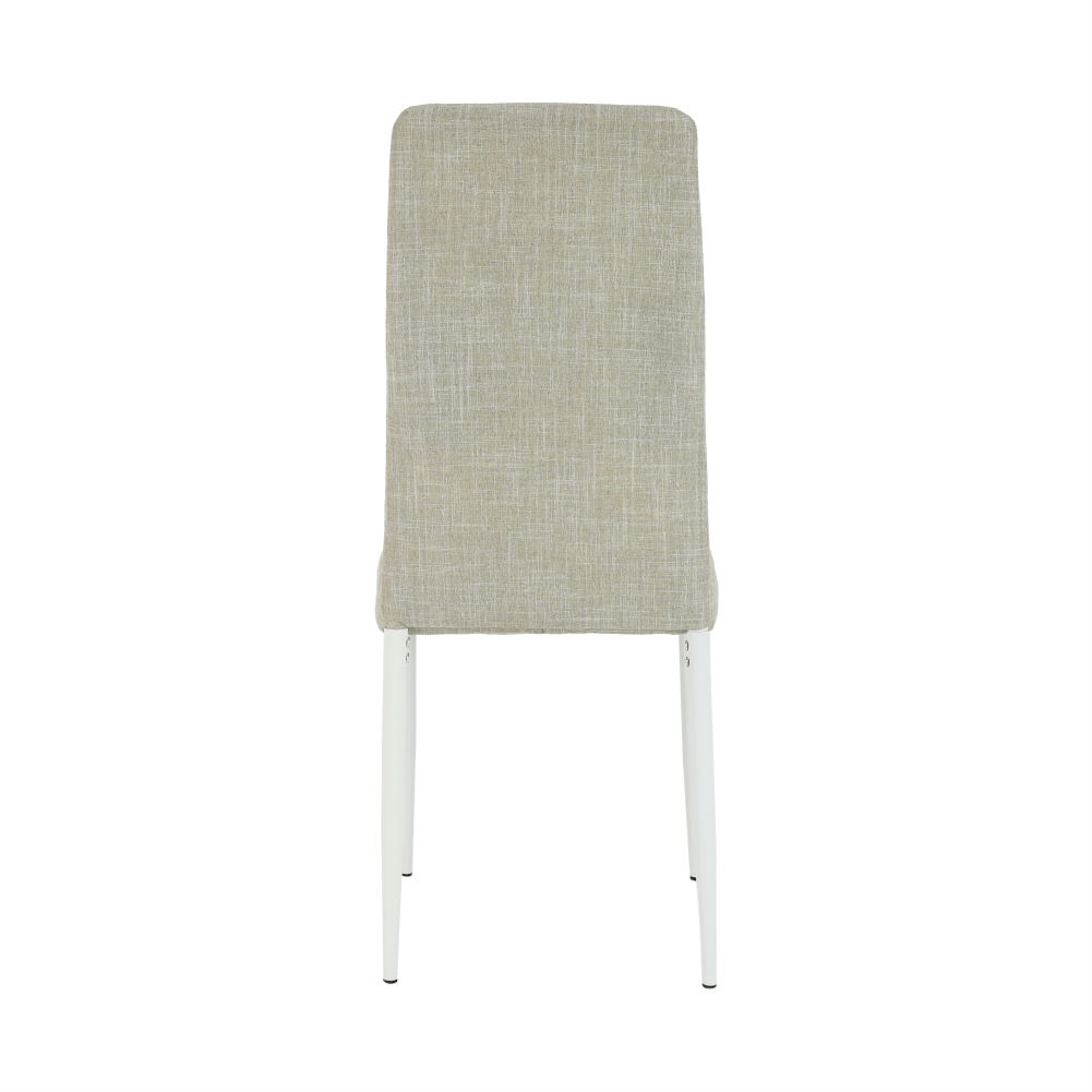 Scaun SAPRI, textil bej/metal alb, 41x49x96 cm Kondela