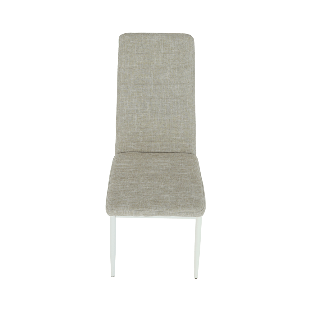 Scaun SAPRI, textil bej/metal alb, 41x49x96 cm Kondela