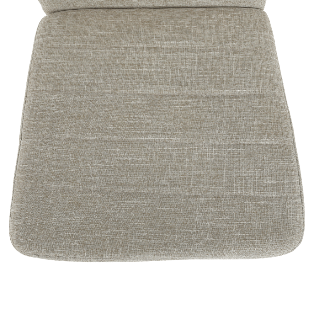 Scaun SAPRI, textil bej/metal alb, 41x49x96 cm Kondela