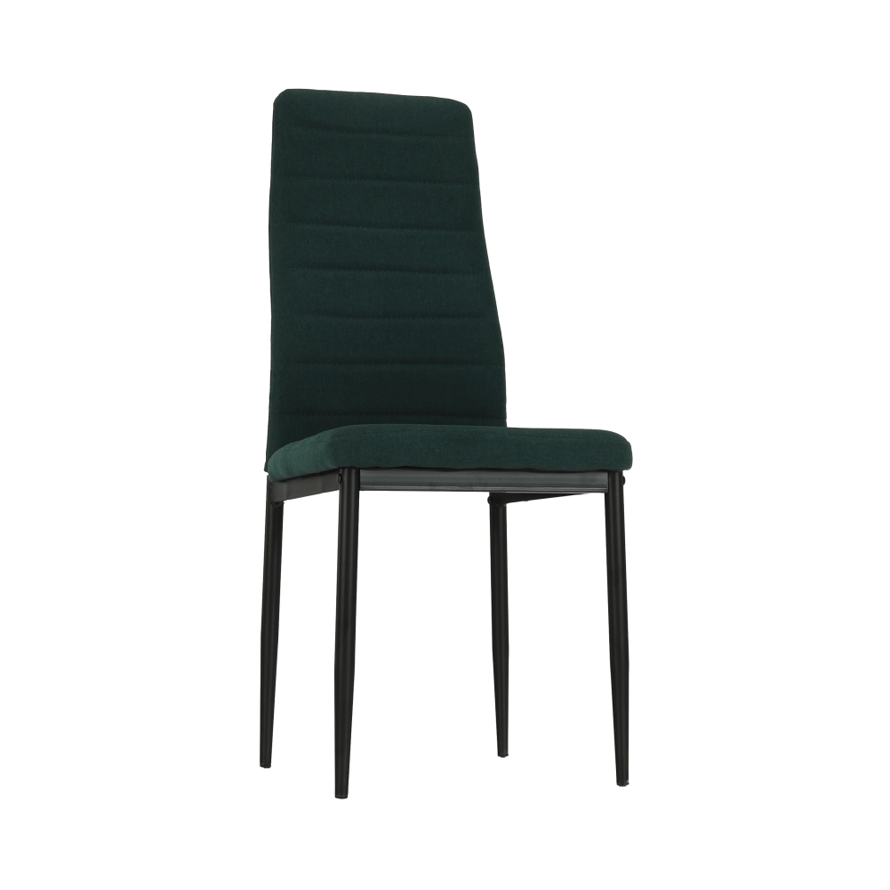 Scaun SAPRI, material textil smarald/cadru metalic negru, 41x49x96 cm Kondela