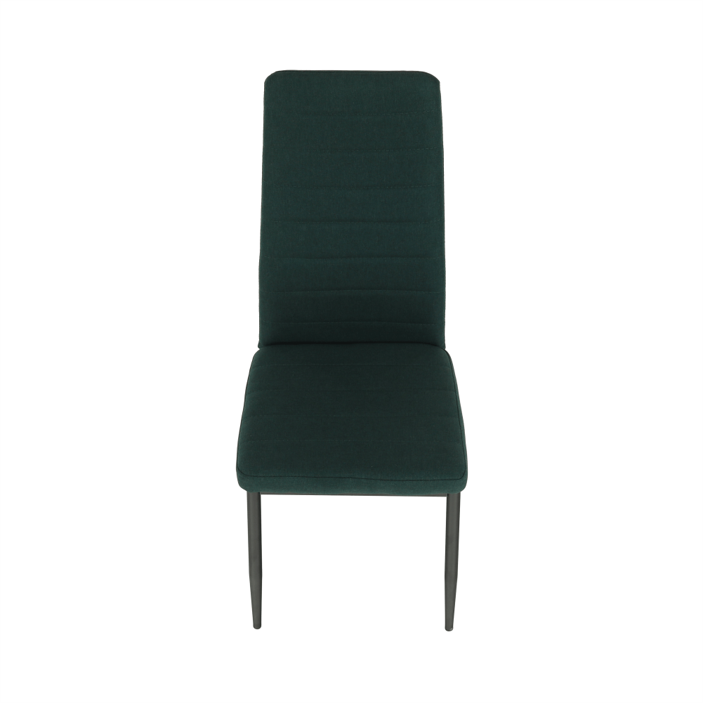 Scaun SAPRI, material textil smarald/cadru metalic negru, 41x49x96 cm Kondela
