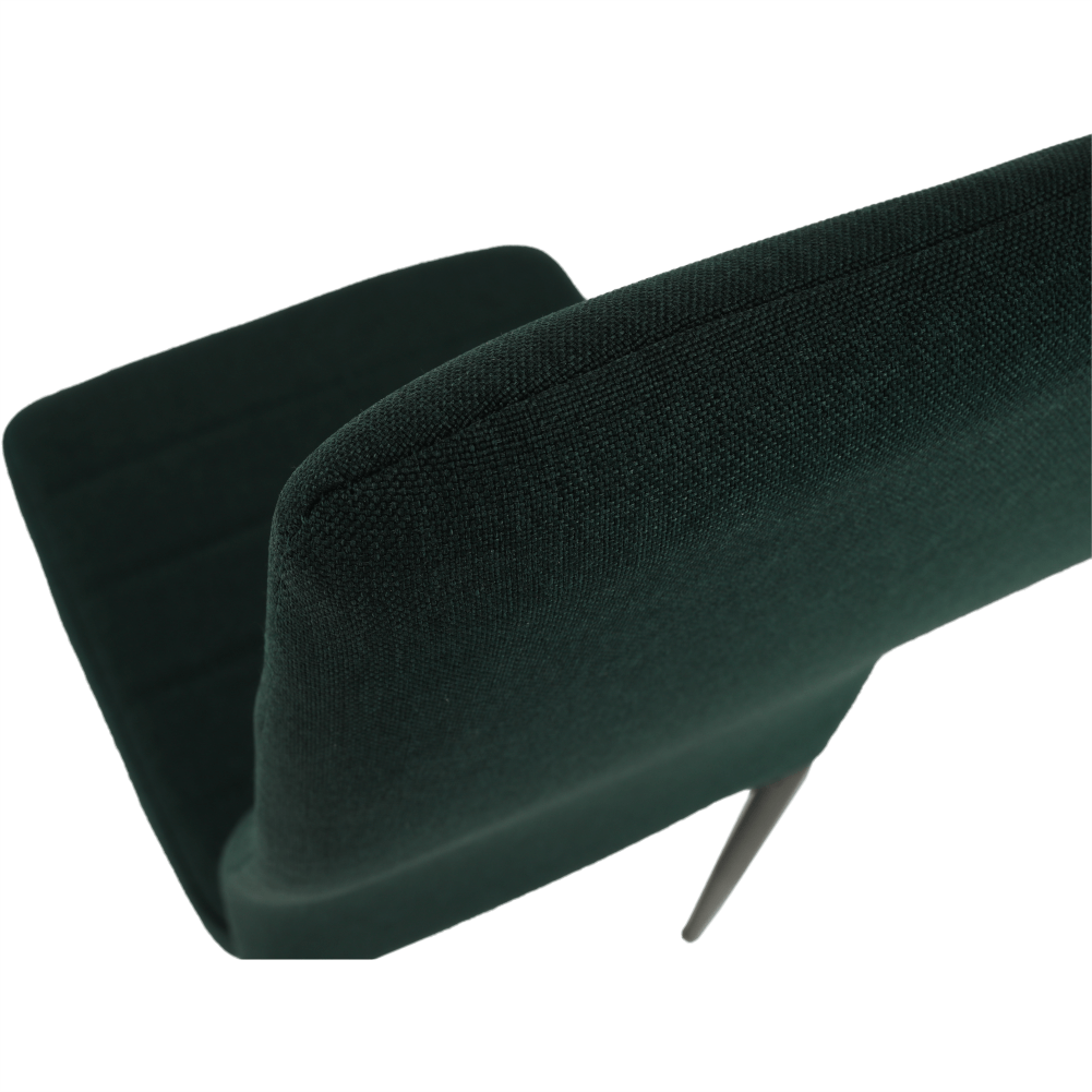 Scaun SAPRI, material textil smarald/cadru metalic negru, 41x49x96 cm Kondela