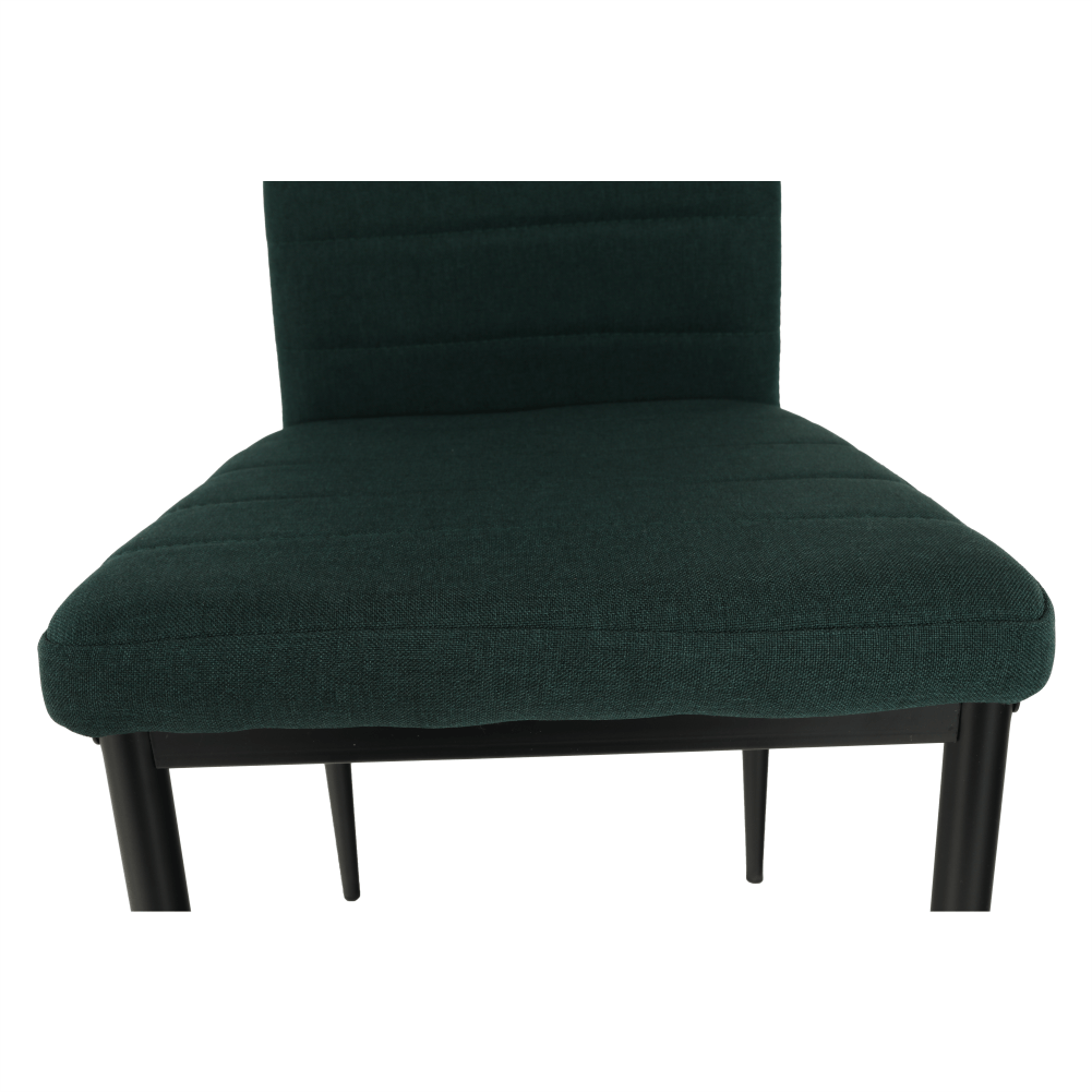 Scaun SAPRI, material textil smarald/cadru metalic negru, 41x49x96 cm Kondela