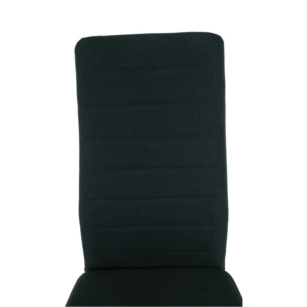 Scaun SAPRI, material textil smarald/cadru metalic negru, 41x49x96 cm Kondela