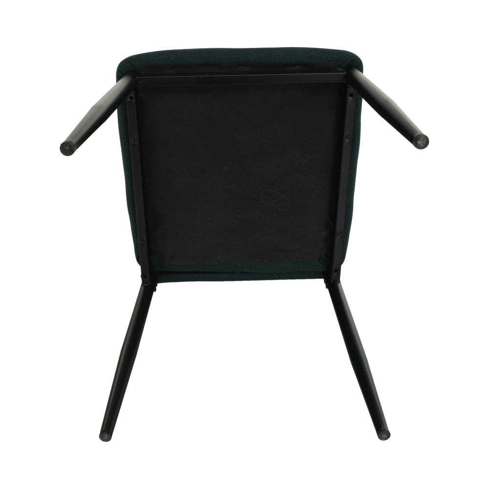 Scaun SAPRI, material textil smarald/cadru metalic negru, 41x49x96 cm Kondela