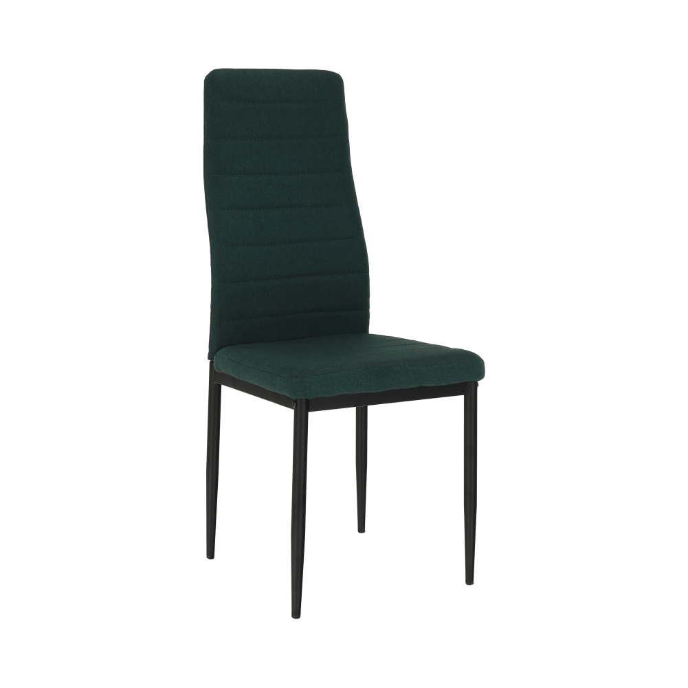 Scaun SAPRI, material textil smarald/cadru metalic negru, 41x49x96 cm Kondela