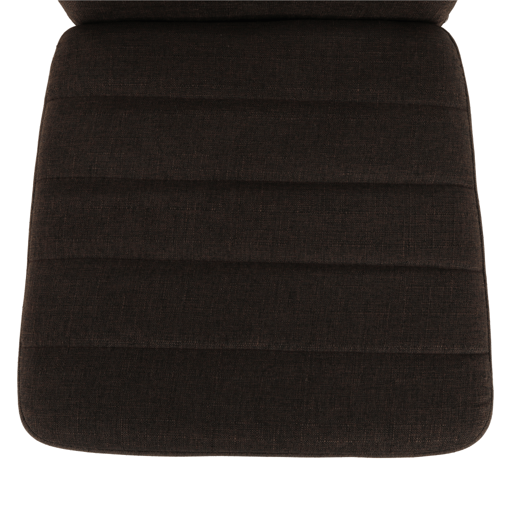 Scaun SAPRI, material textil maro închis/cadru metalic fag, 41x49x96 cm Kondela