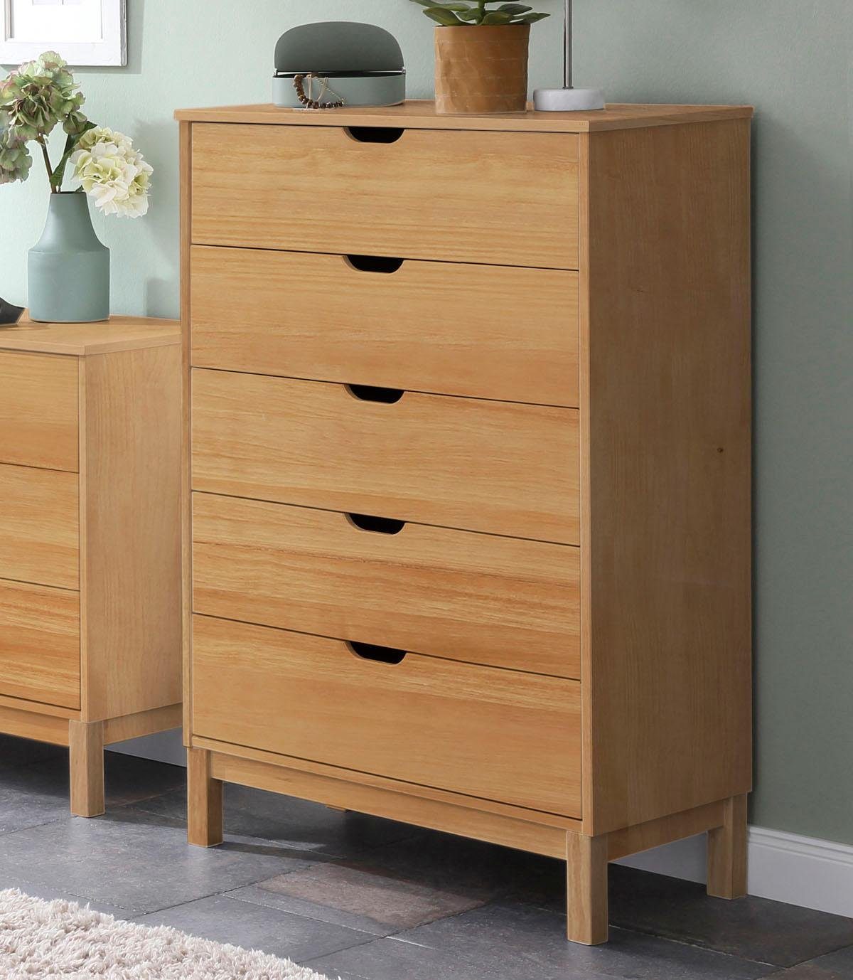 Comoda Post cu sertare , lemn masiv , 76 cm Arboteca