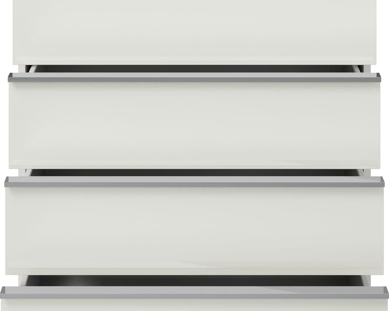 Comodă Imola Musterring, 4 sertare, self closing, Alb, 75 cm Arboteca