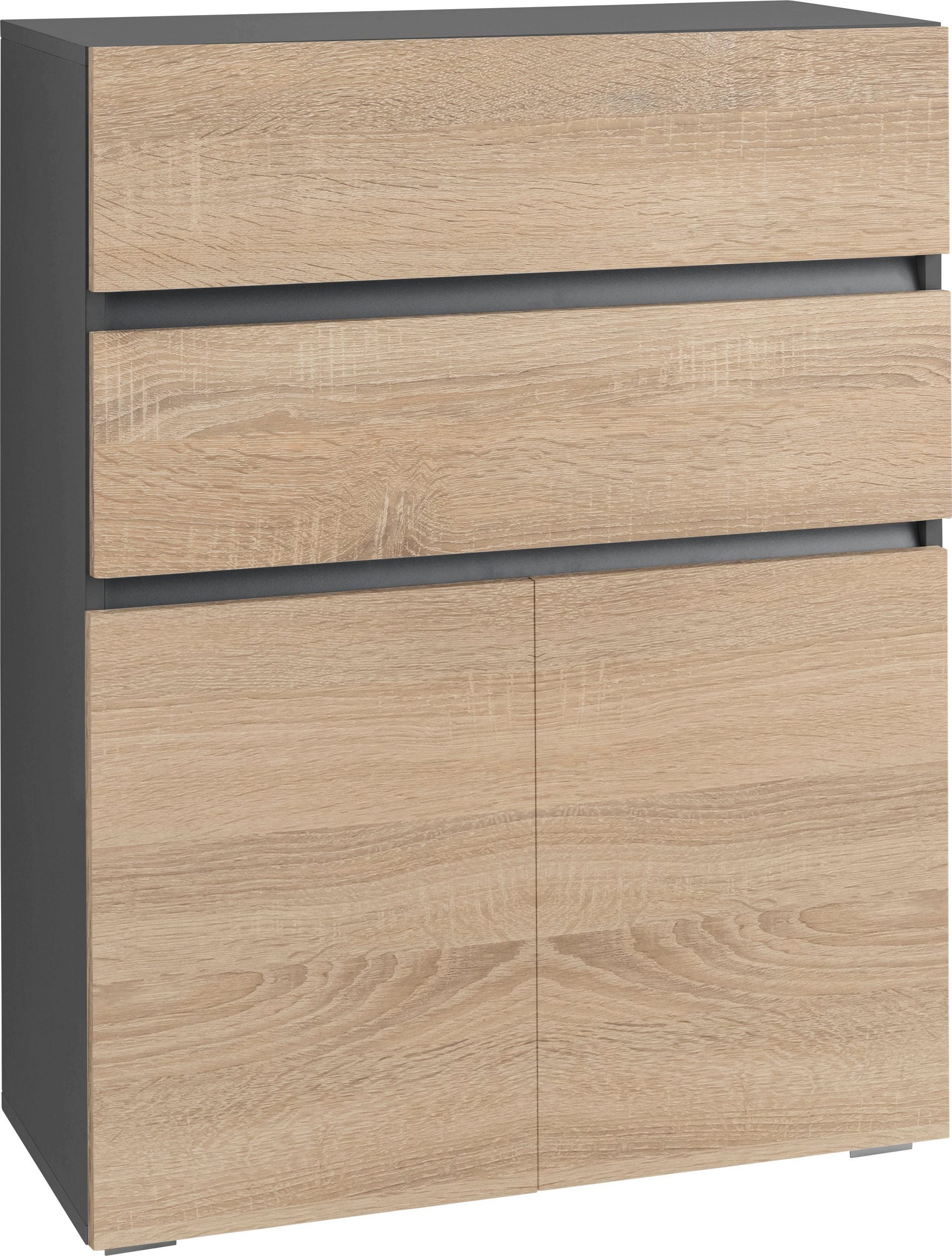 Comoda de baie Wisla, 76 cm, Stejar-Gri Arboteca