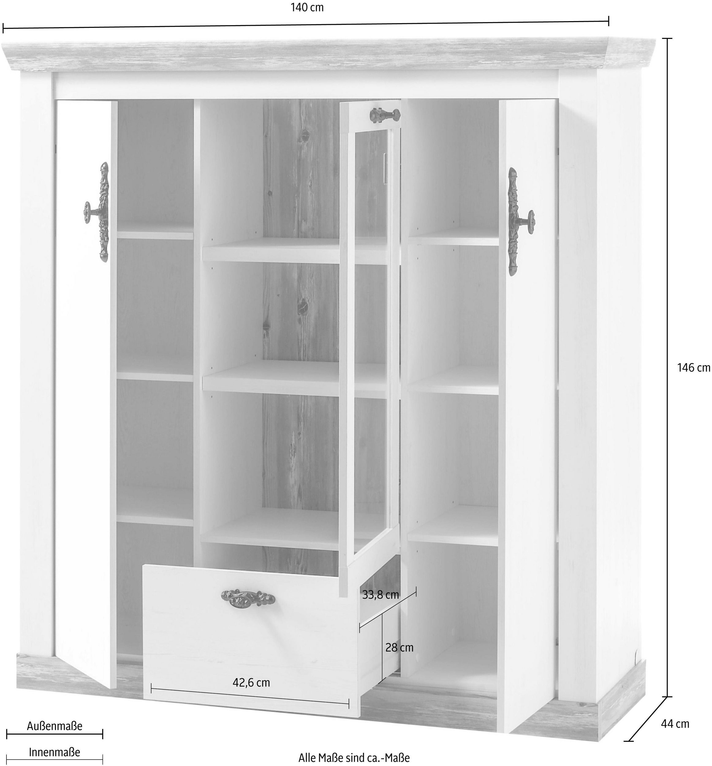 Comoda inalta Florenz, 140 cm Arboteca
