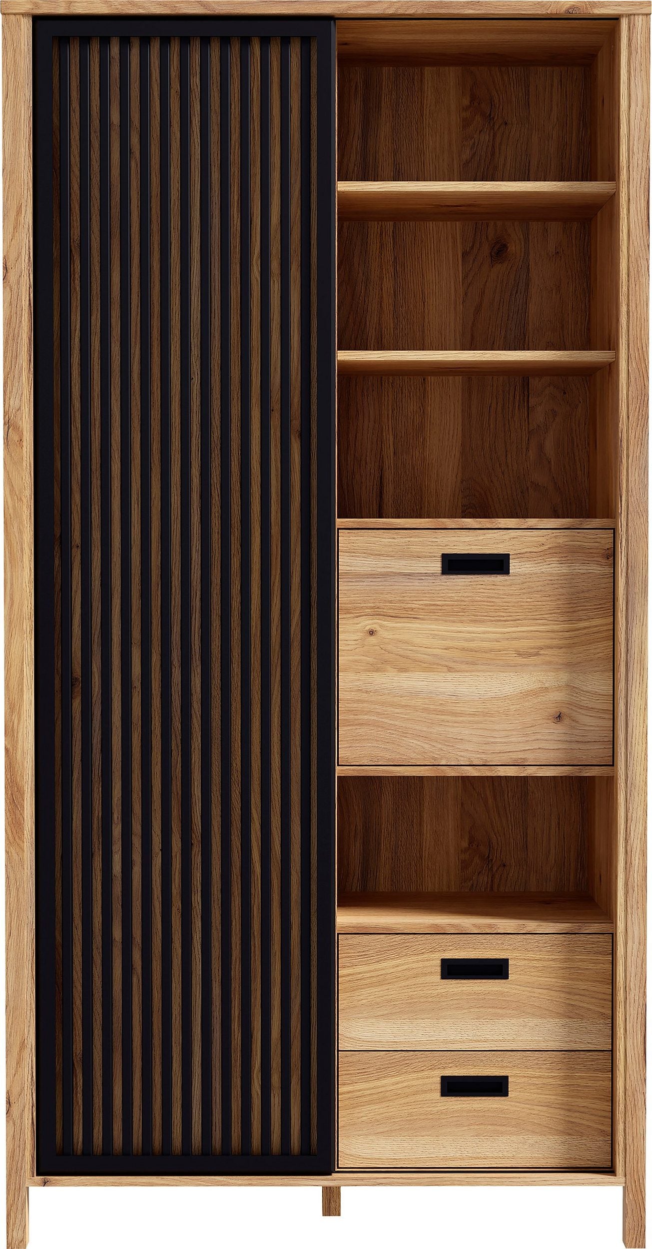 Comoda inalta Moderna , Usa cu riflaje , 103,4 cm latime Arboteca