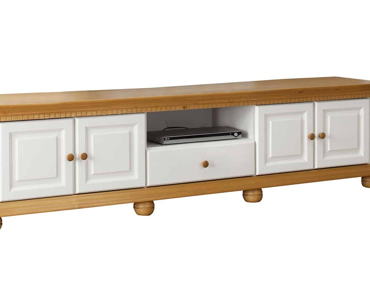 Set living Bavaria din lemn masiv, 220 cm, 4 piese Arboteca