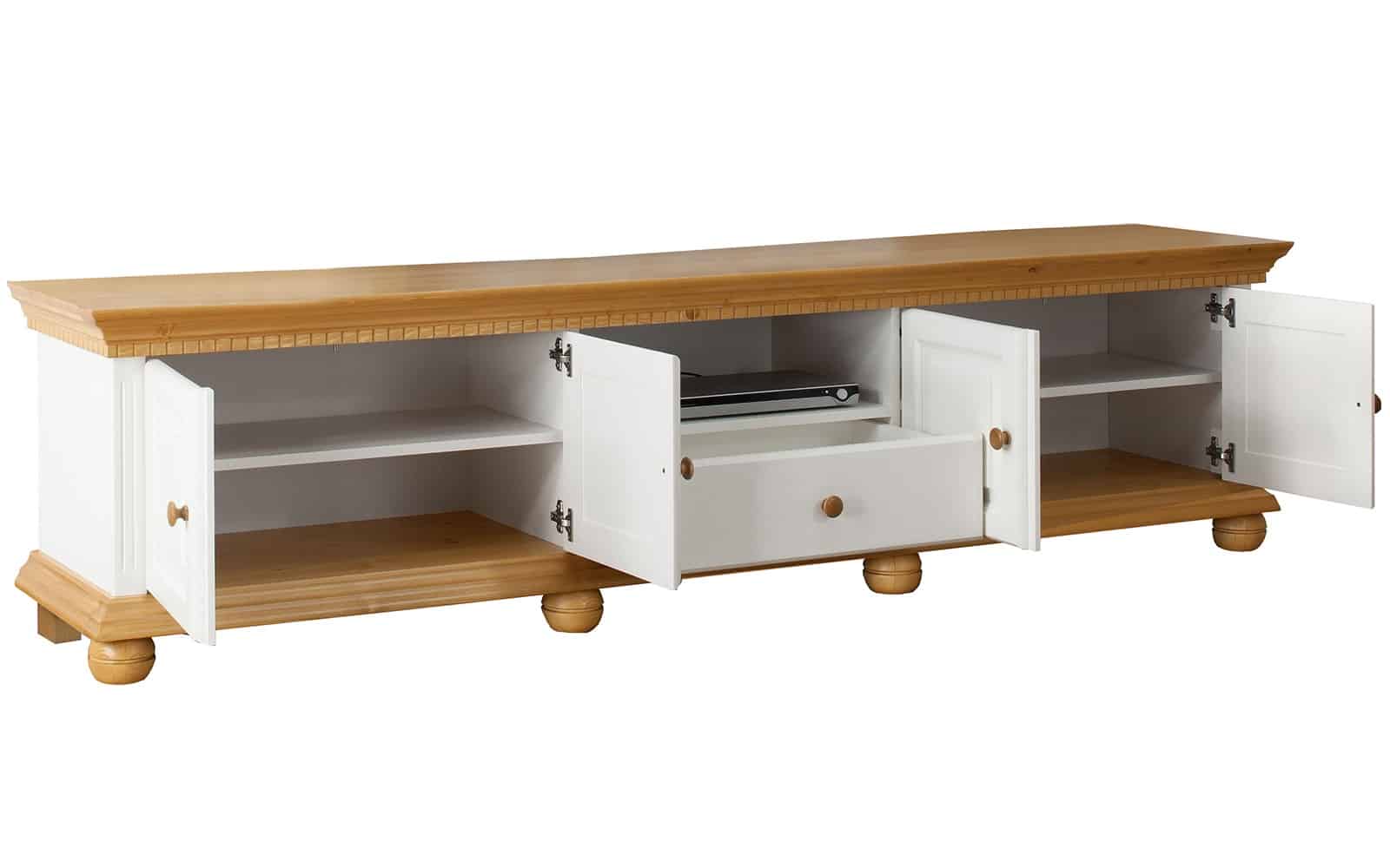 Set living Bavaria din lemn masiv, 220 cm, 4 piese Arboteca