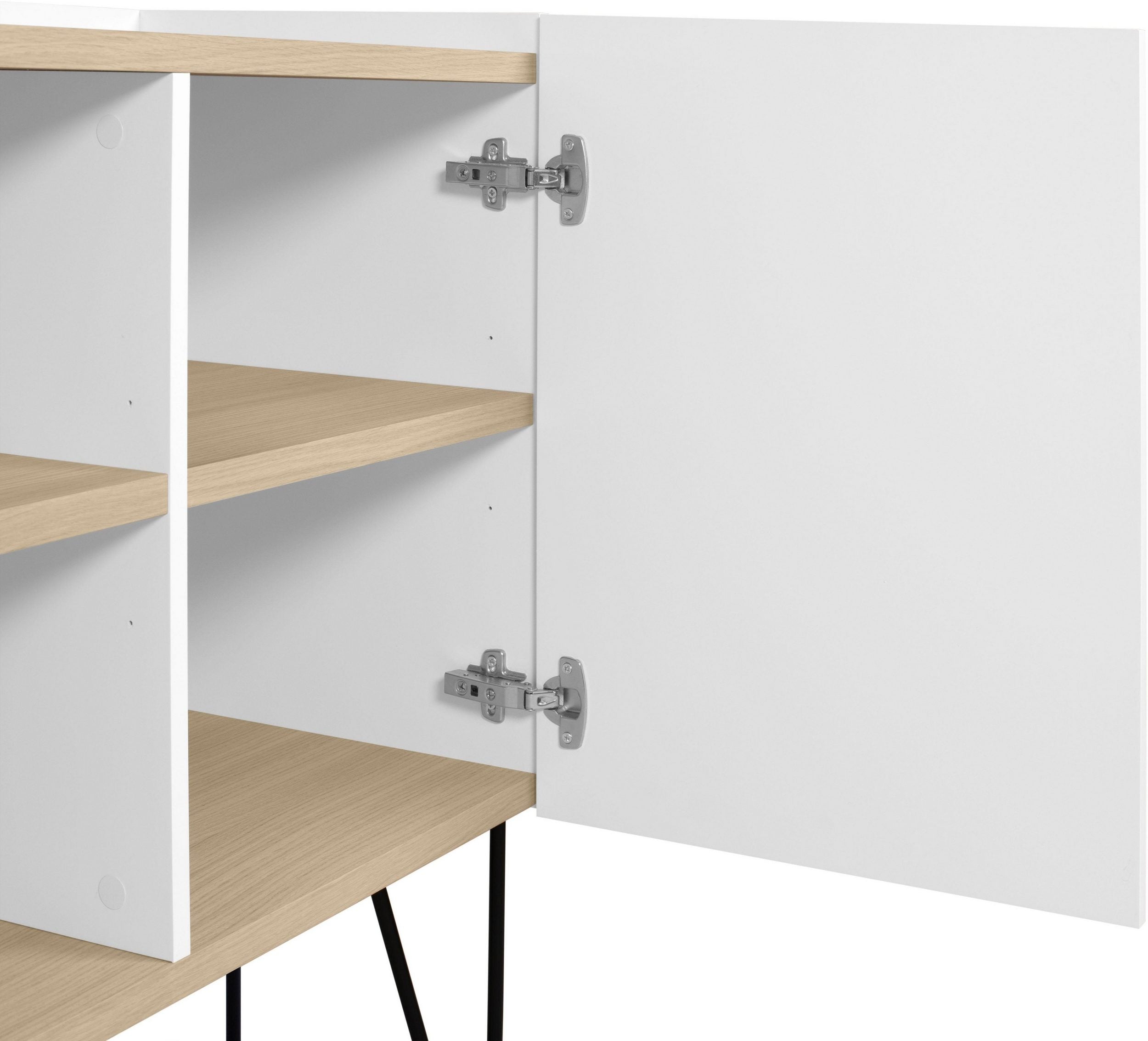 Comoda Nina, Alb, MDF, PAL, 180 cm latime Arboteca