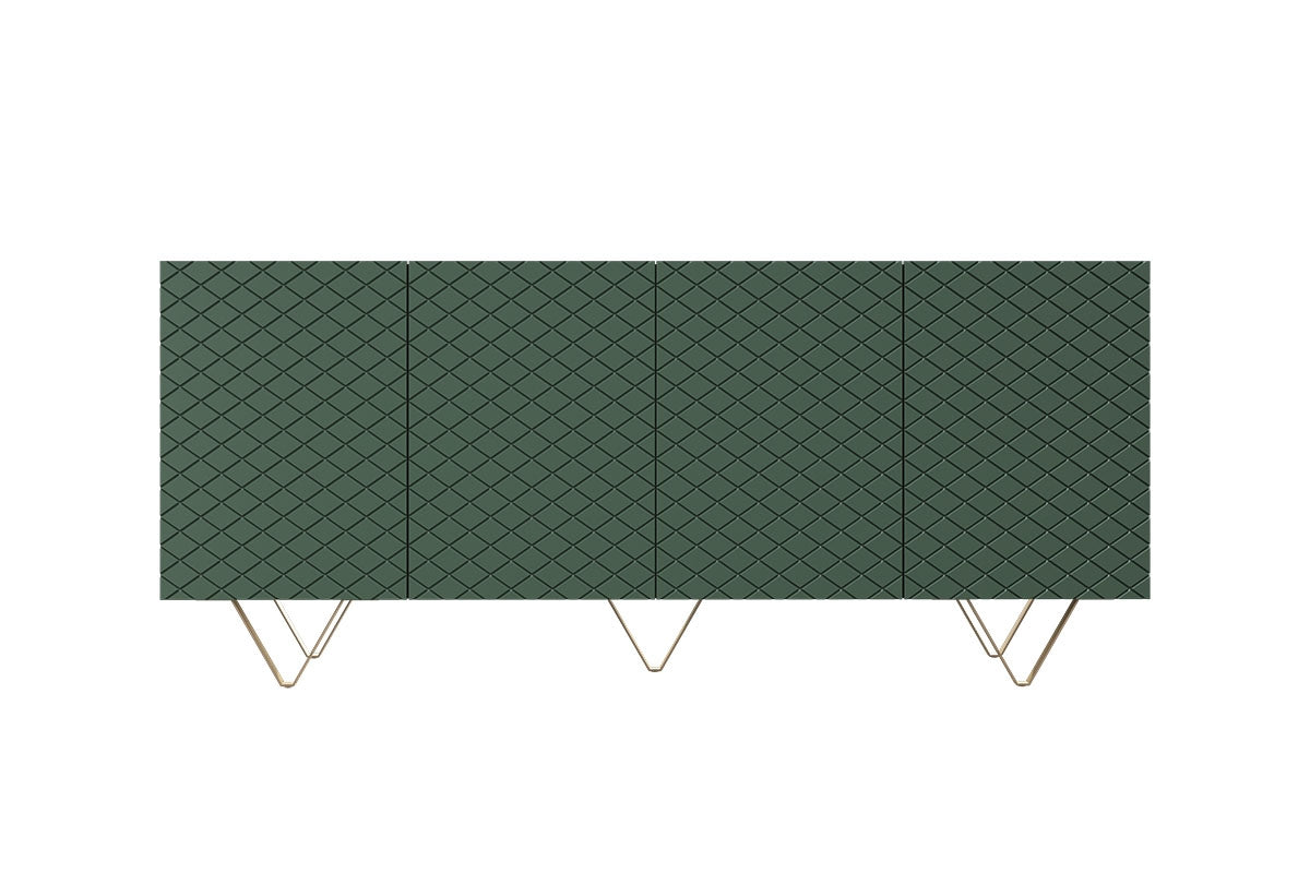 Comoda Scalia, Verde-Auriu, 190 cm latime Arboteca