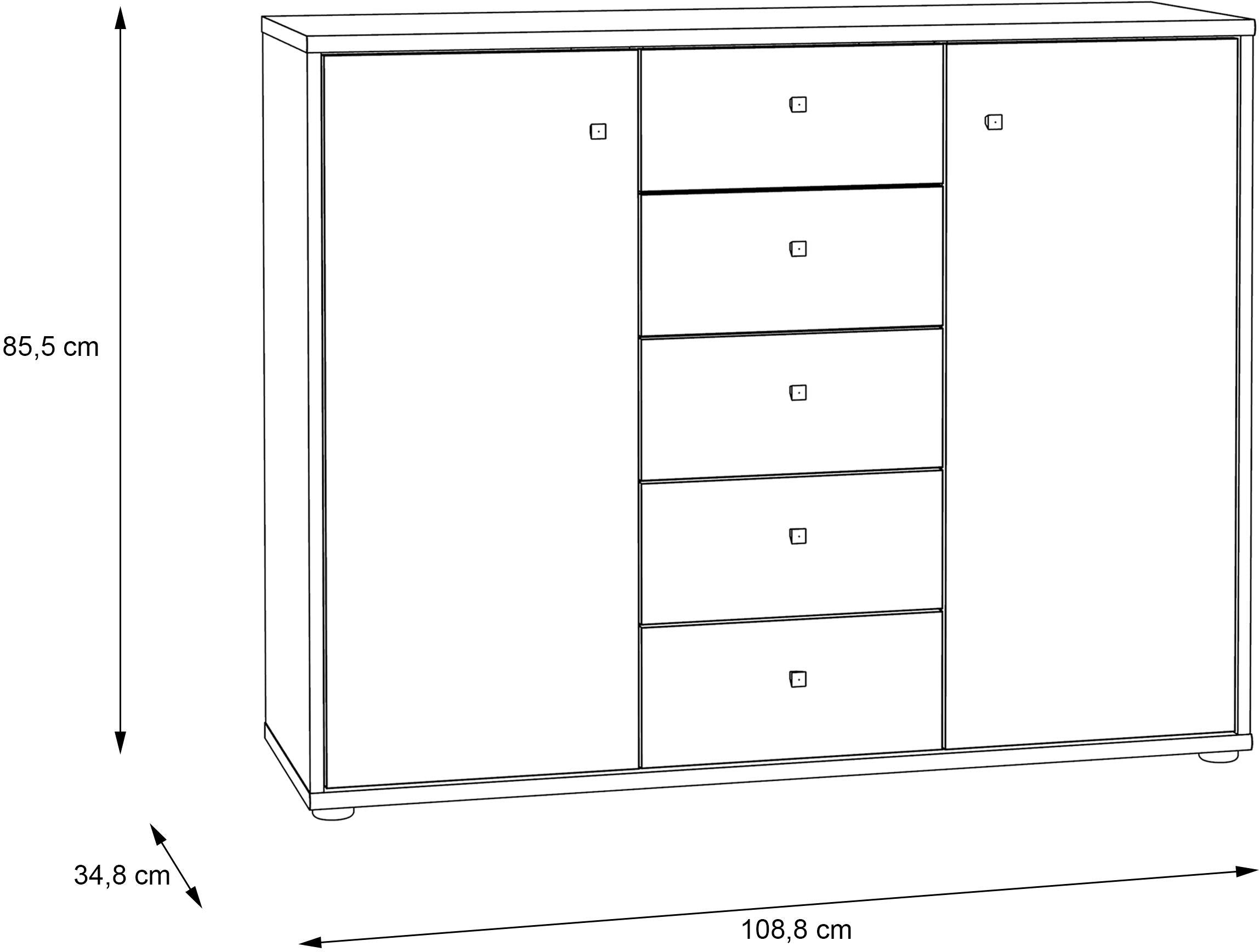 Comoda Tempra , 109 cm Arboteca