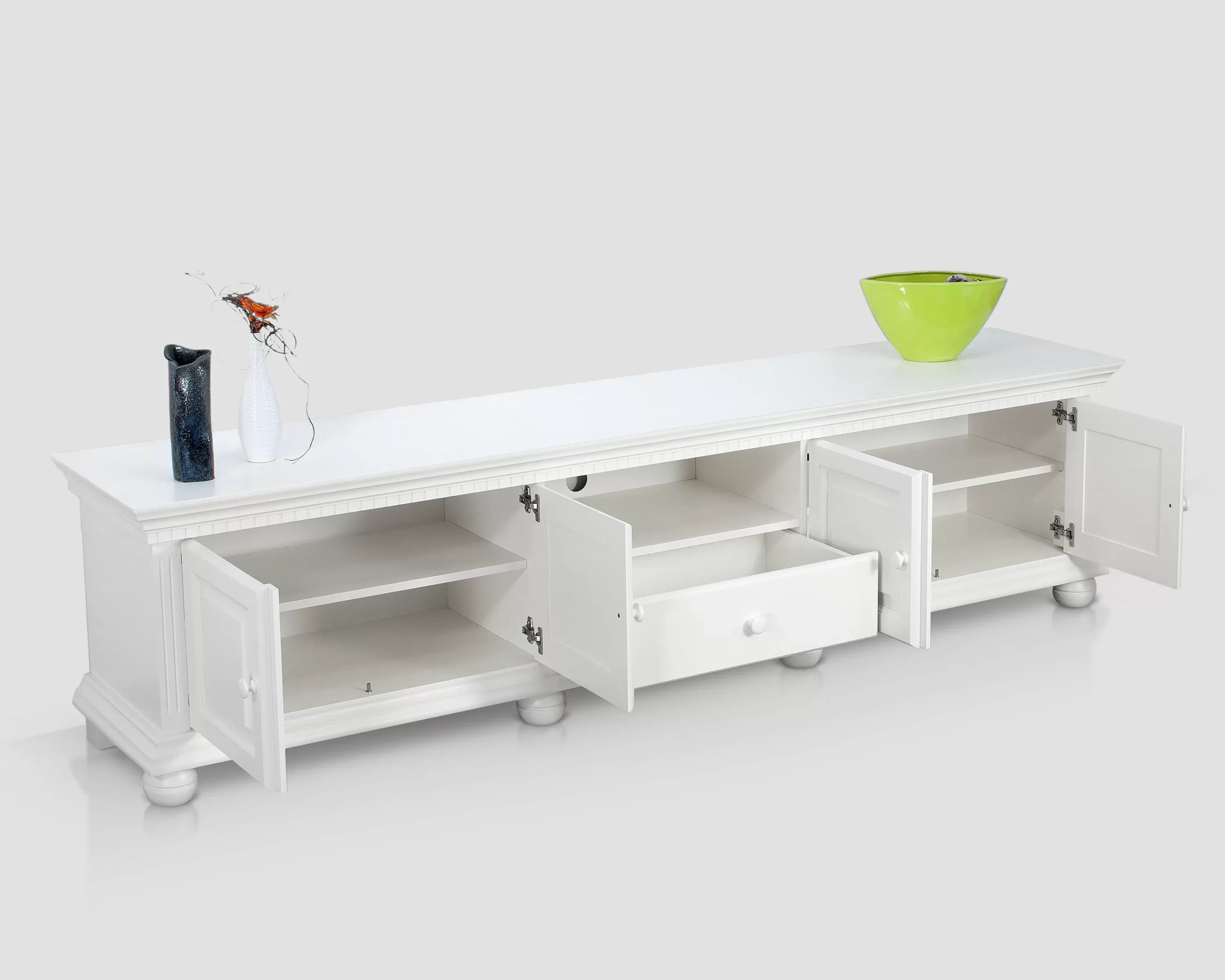 Set living Bavaria din lemn masiv, 220 cm, 4 piese Arboteca