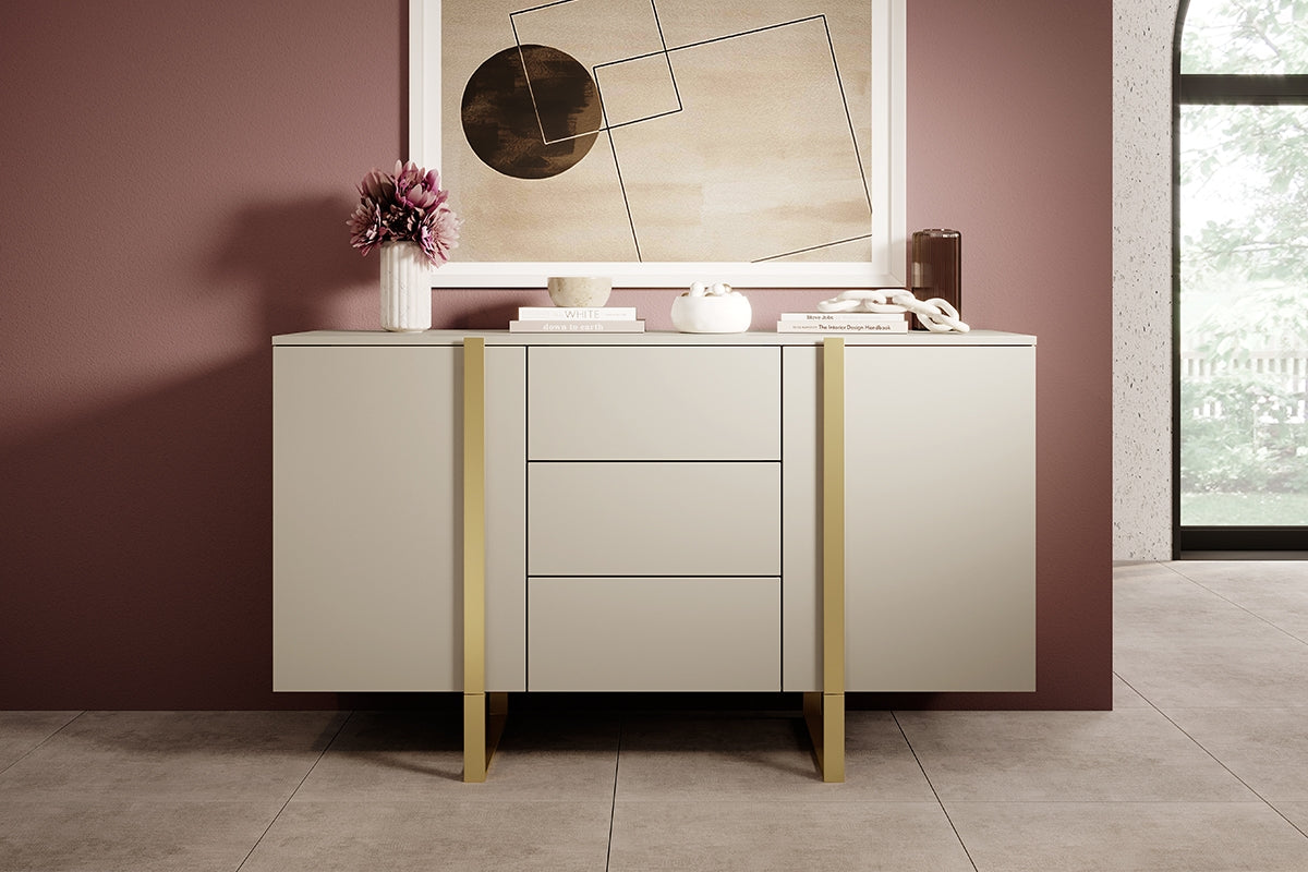 Comoda Verica, Cașmir-Auriu, 150 cm latime Arboteca