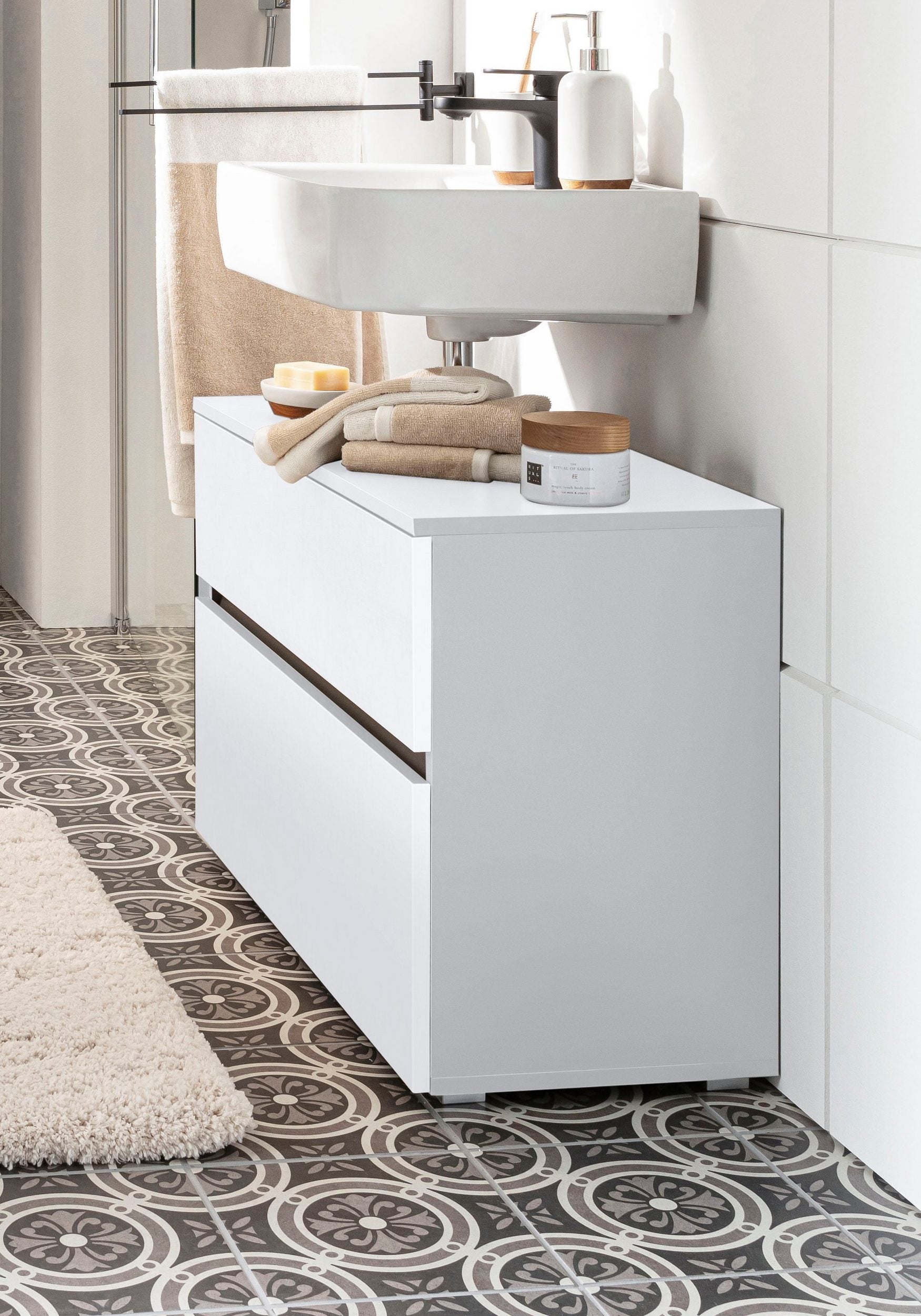 Comoda pentru chiuveta Wisla, 80 cm, alb Arboteca