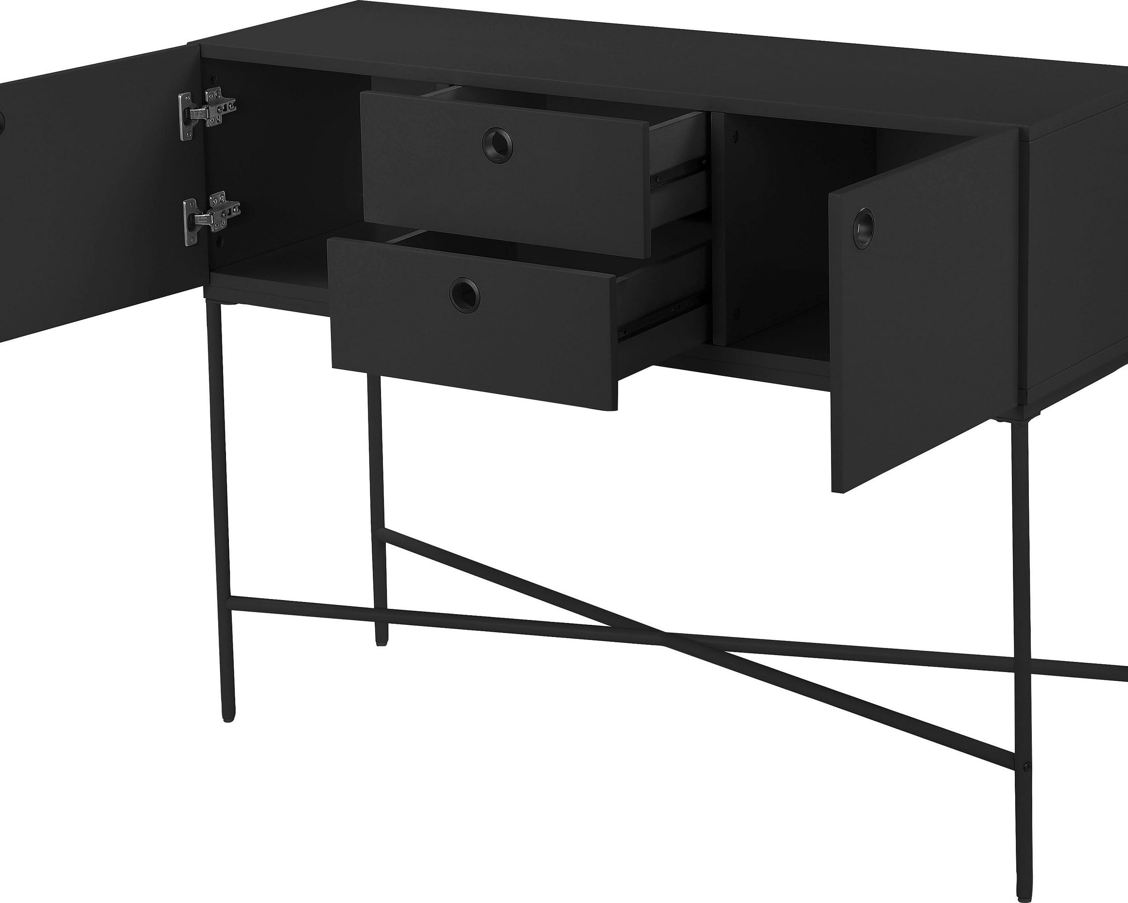 Consolă Mariella, negru, 120 cm Arboteca