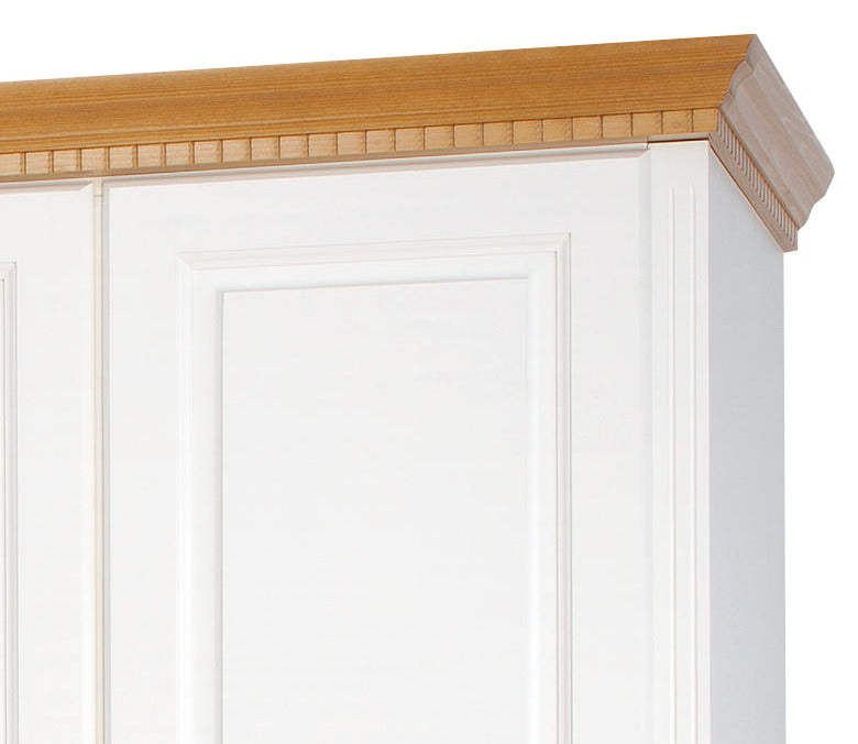 Dulap cu 5 usi Bavaria, Alb-Natur Arboteca