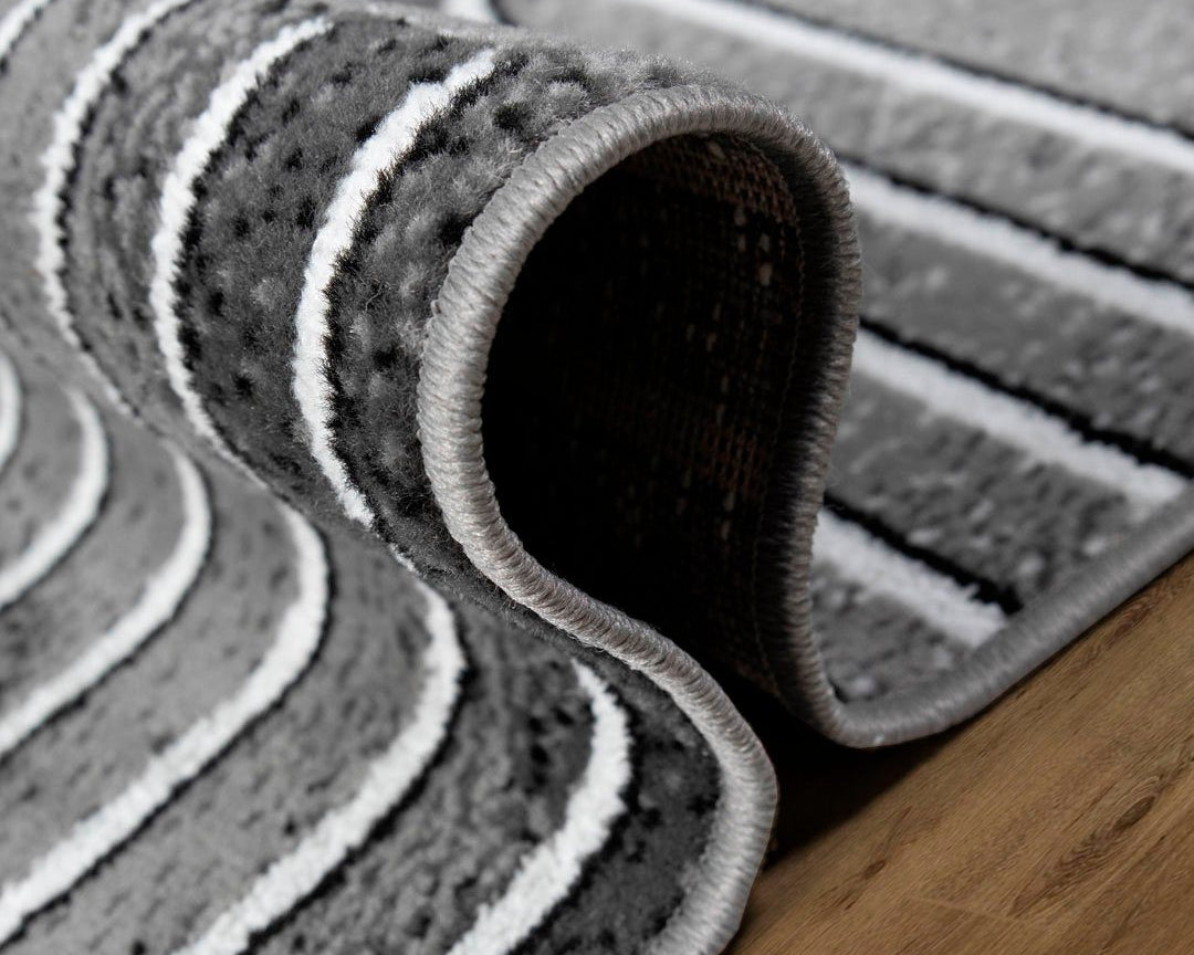 Covor Lyssandra, aspect 3D, gri, 280 x 380 cm Arboteca