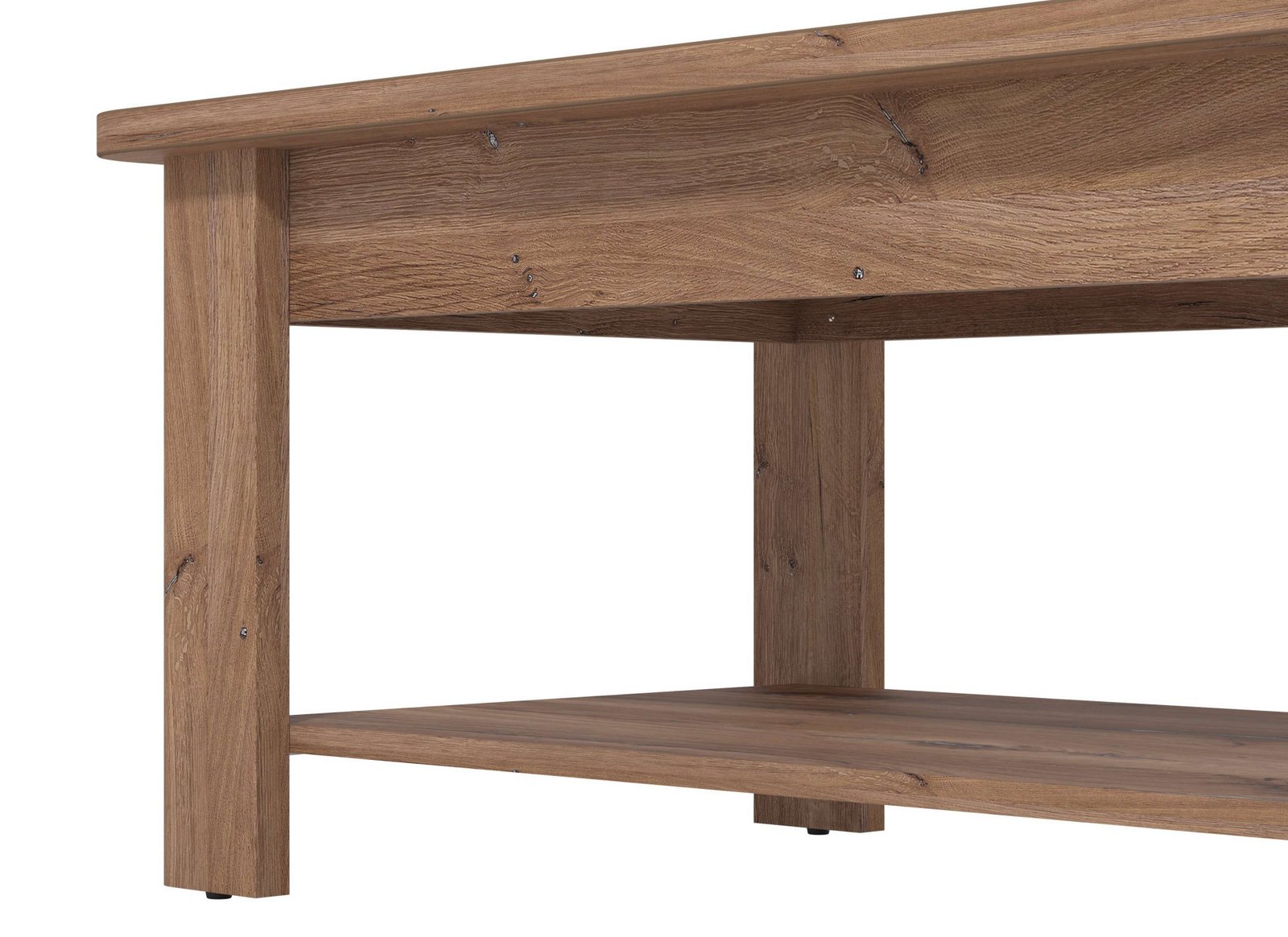 Masă de cafea Jersey cu raft, stejar, 124×45×60 cm Arboteca