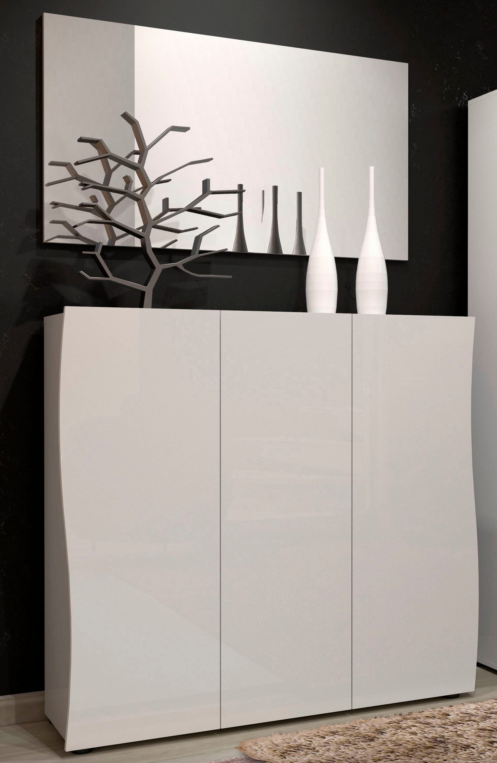 Oglindă decorativă Kiss alb 120 cm Arboteca