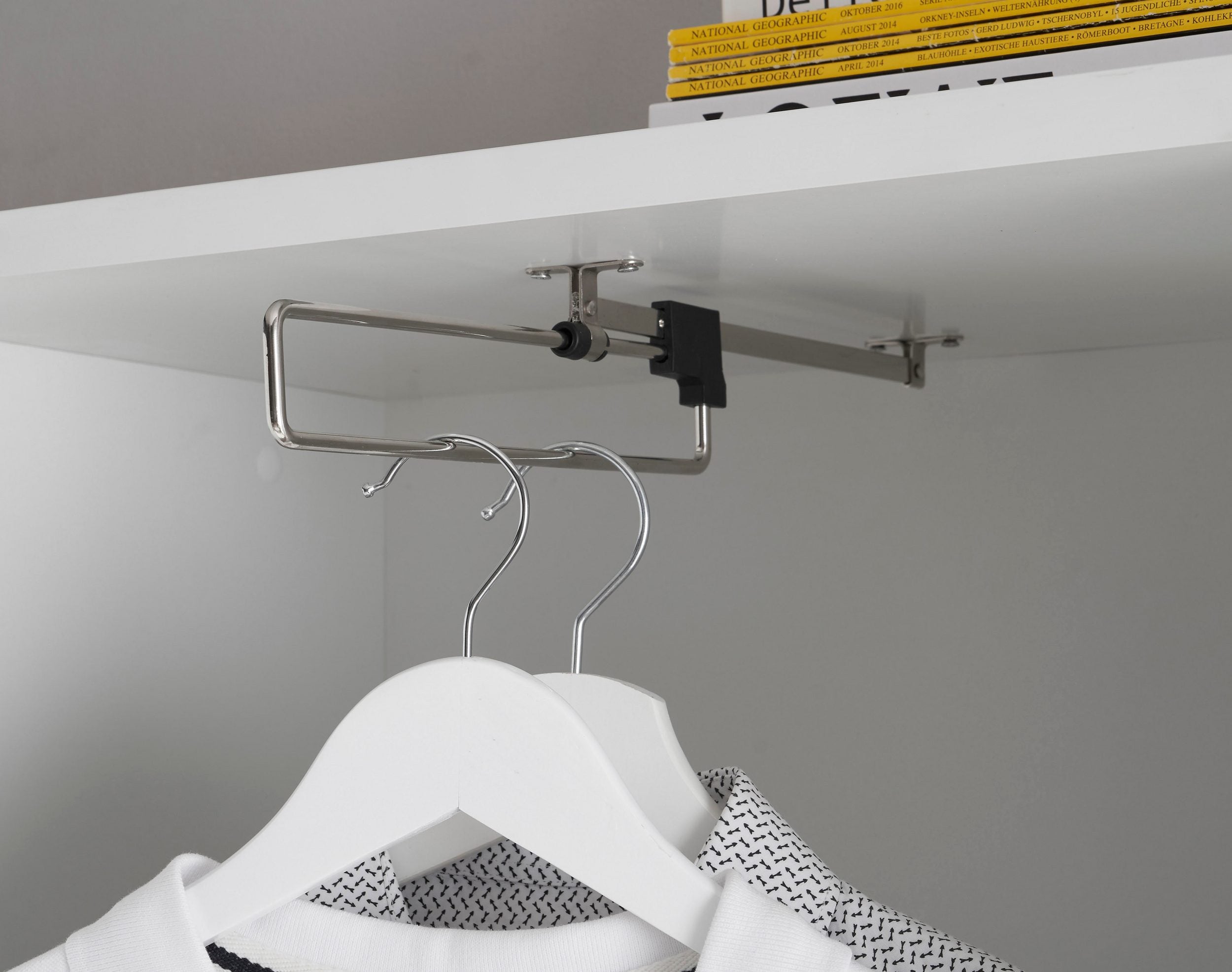 Dulap cu usi glisante Heimo , Alb , 150 cm latime , 38 cm adancime Arboteca