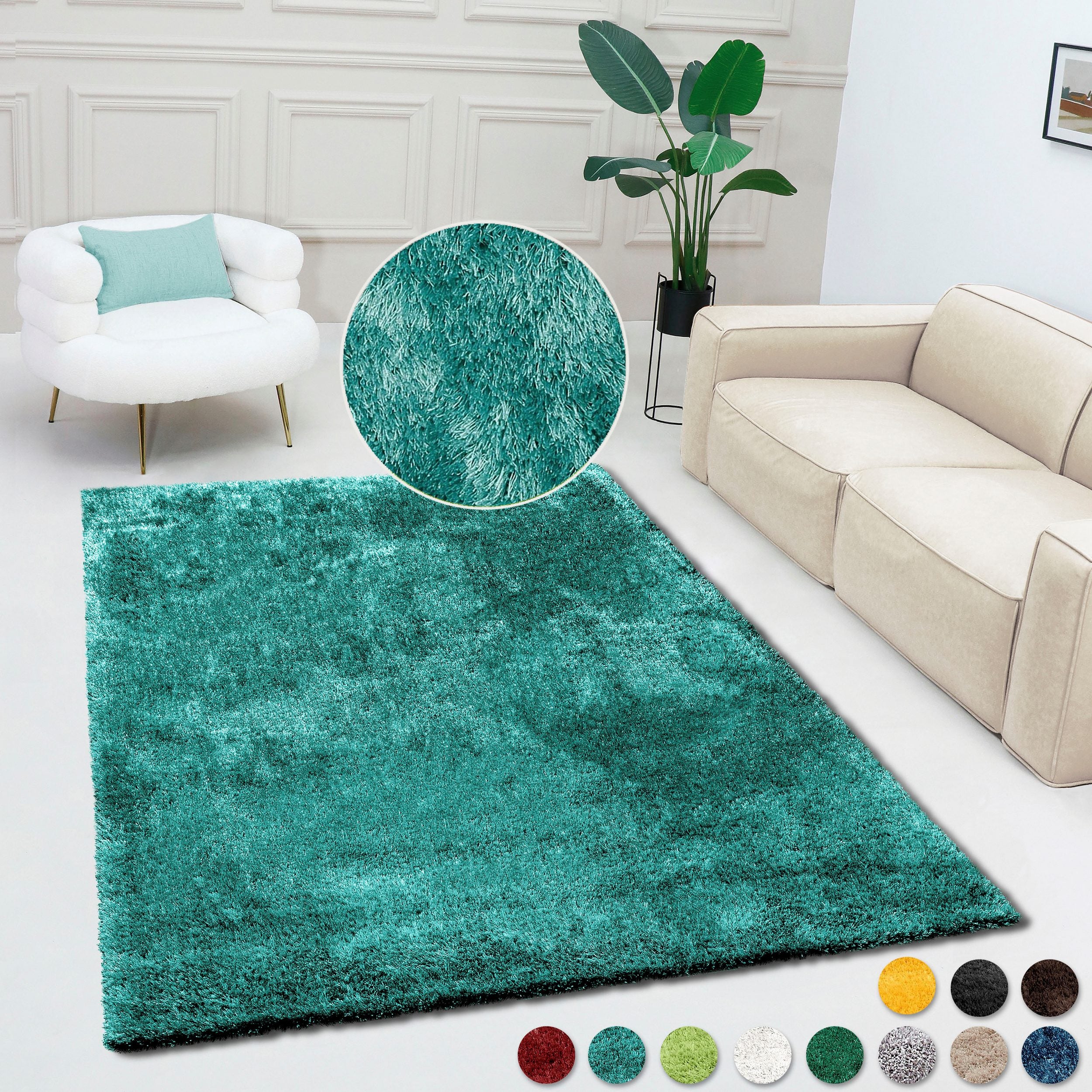 Covor Dana – extra moale, grosime 30 mm, 240x320 cm, culoare benzină Arboteca